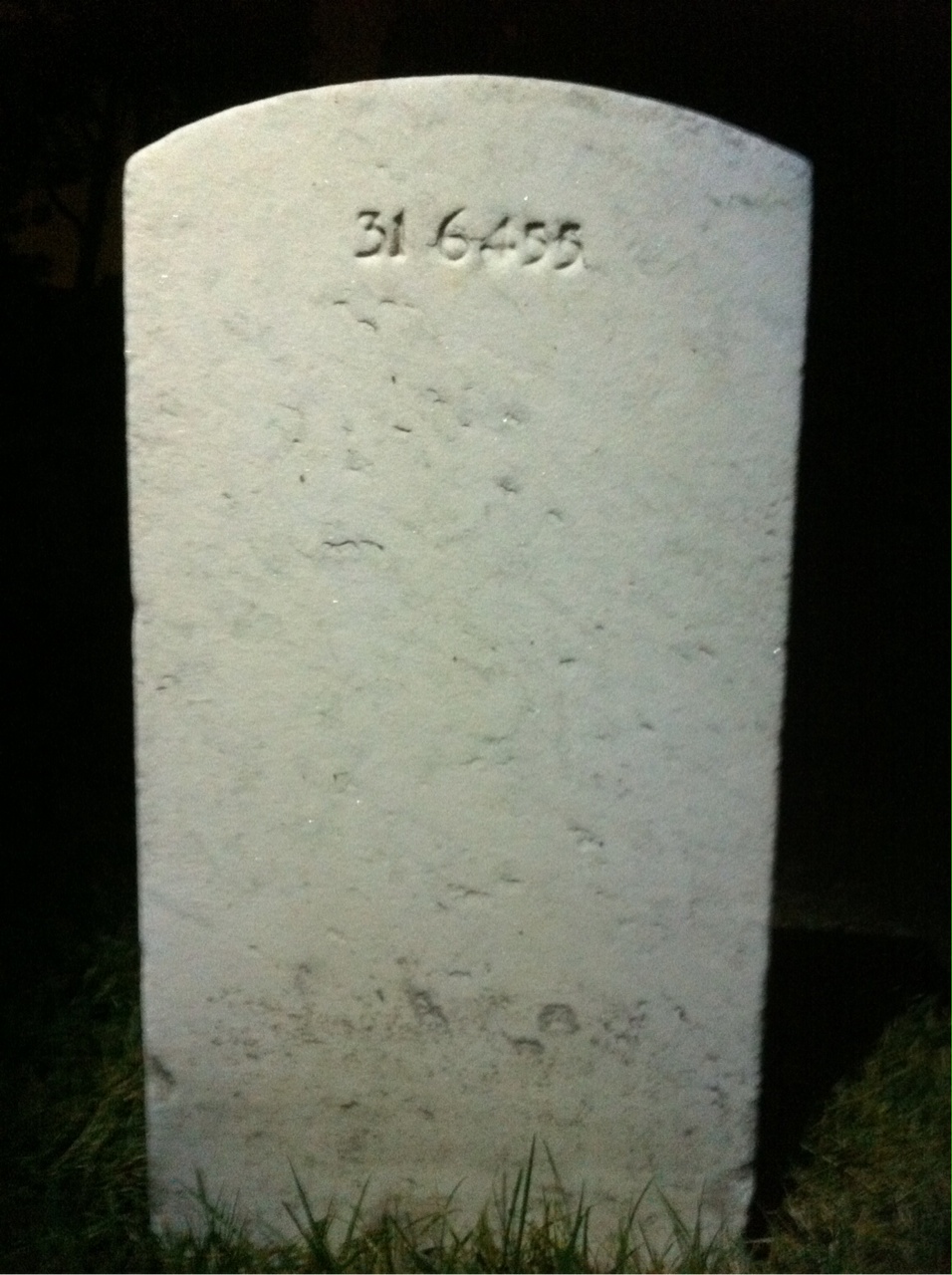 Back of headstone — William Avery