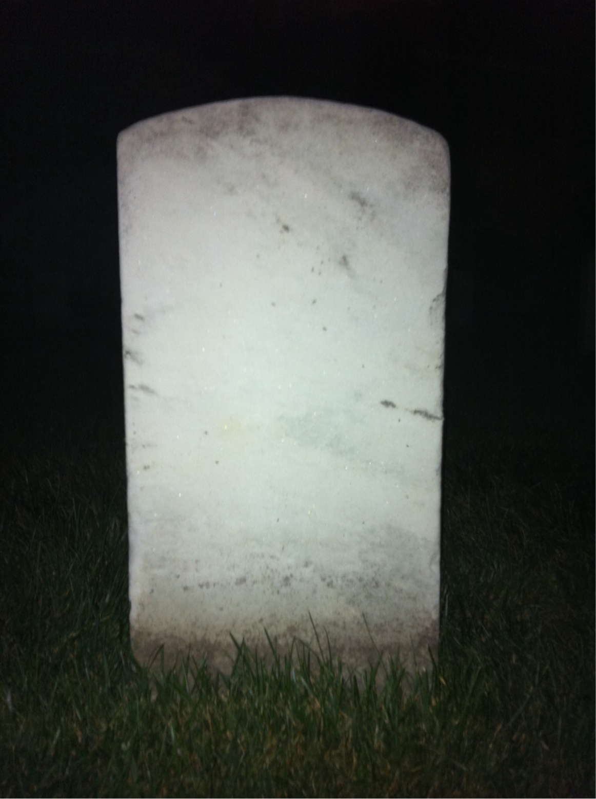 Back of headstone — Byron Blake