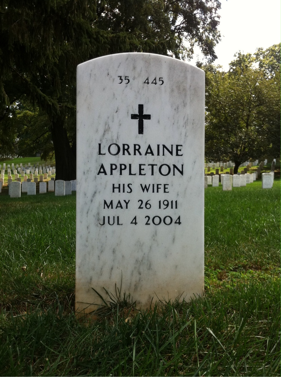 Back of headstone — William Boone