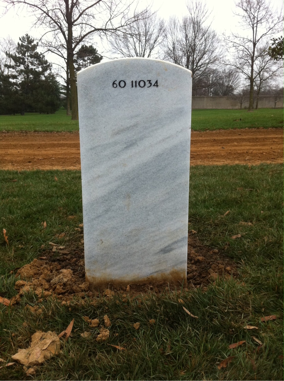 Back of headstone — Thomas Francis Brown