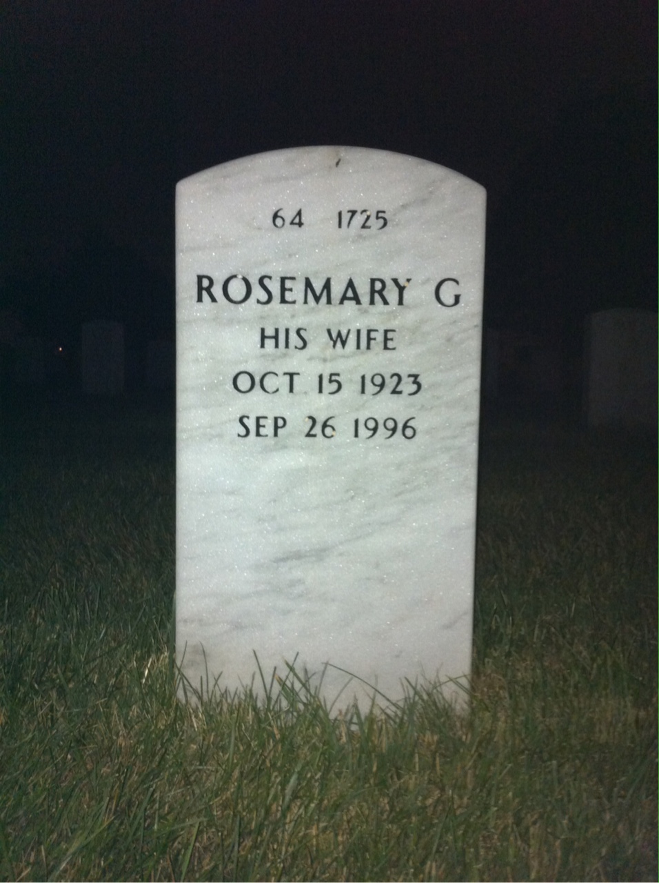 Back of headstone — Gerald Beaudette