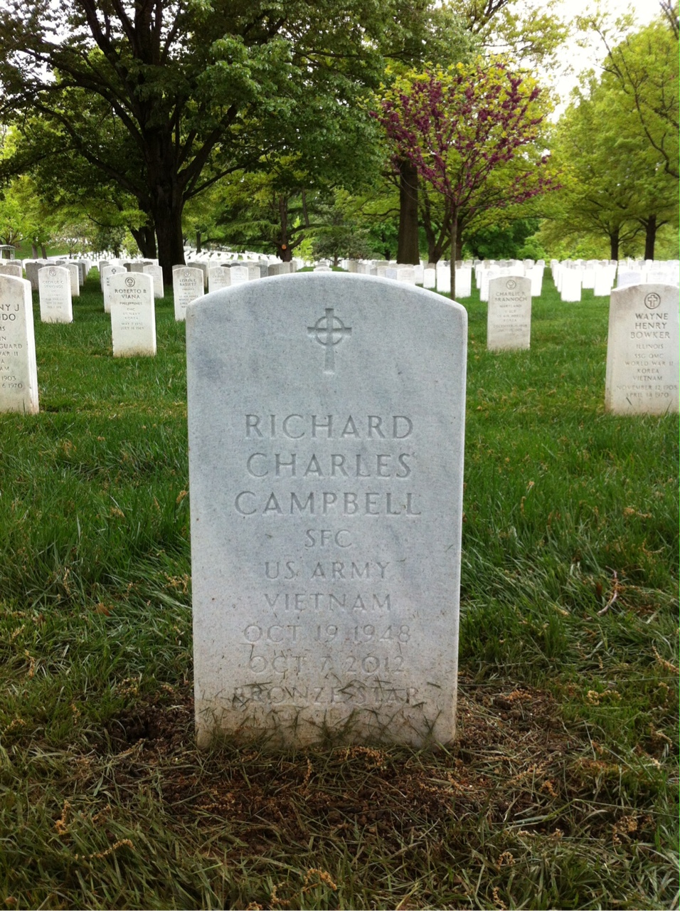 Headstone of Richard C Campbell