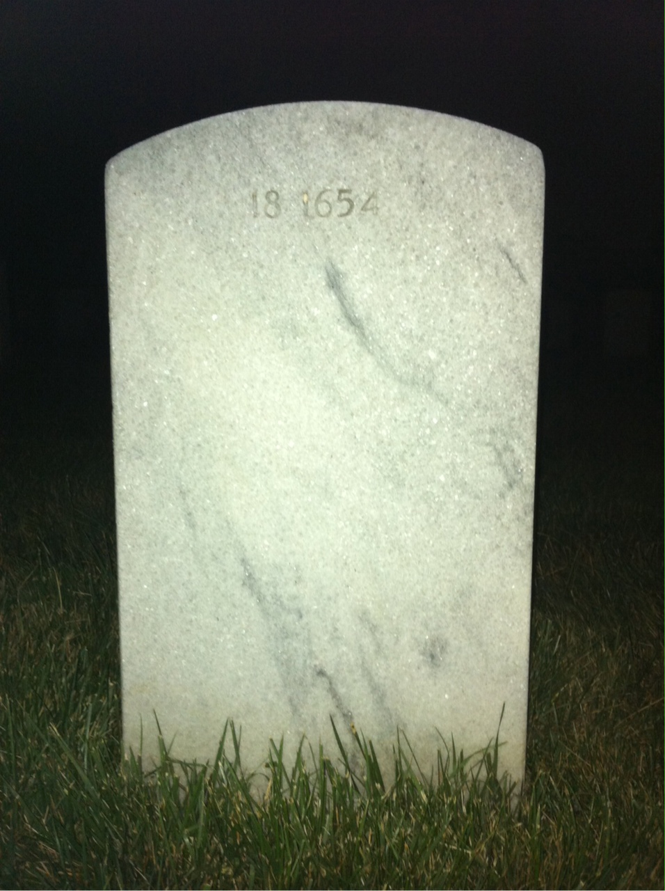 Back of headstone — Charles Atteberry