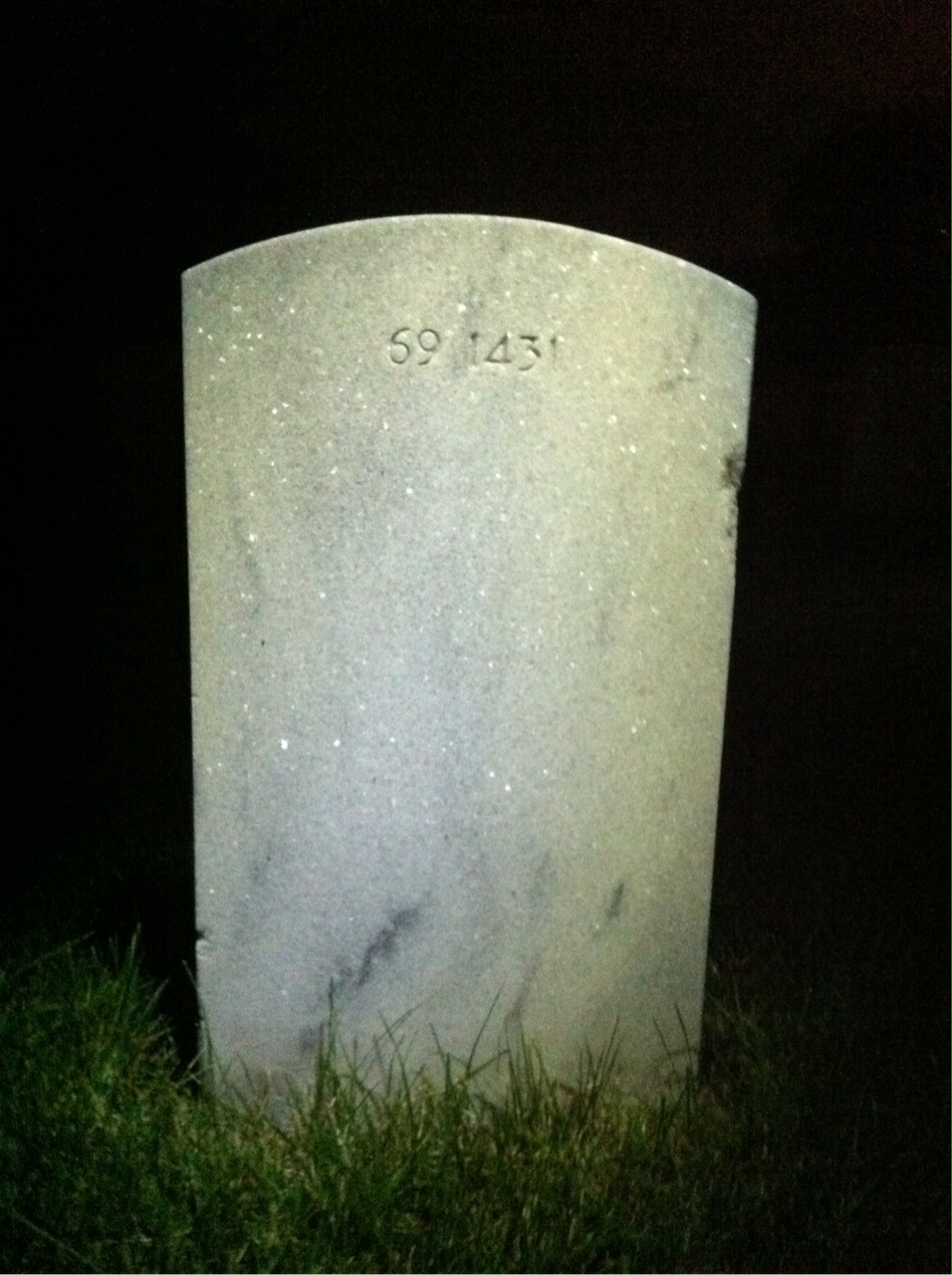 Back of headstone — Arthur Morgan