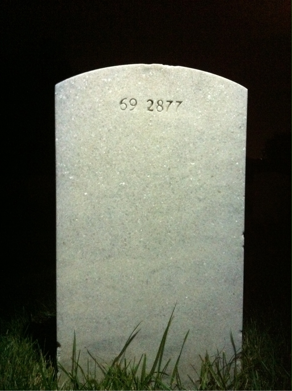 Back of headstone — Shelby Mills