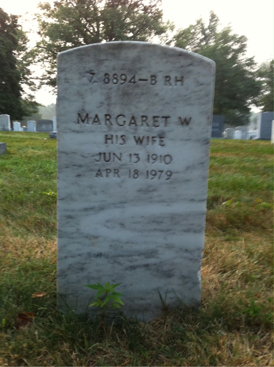 Back of headstone — Margaret Bagdanovich