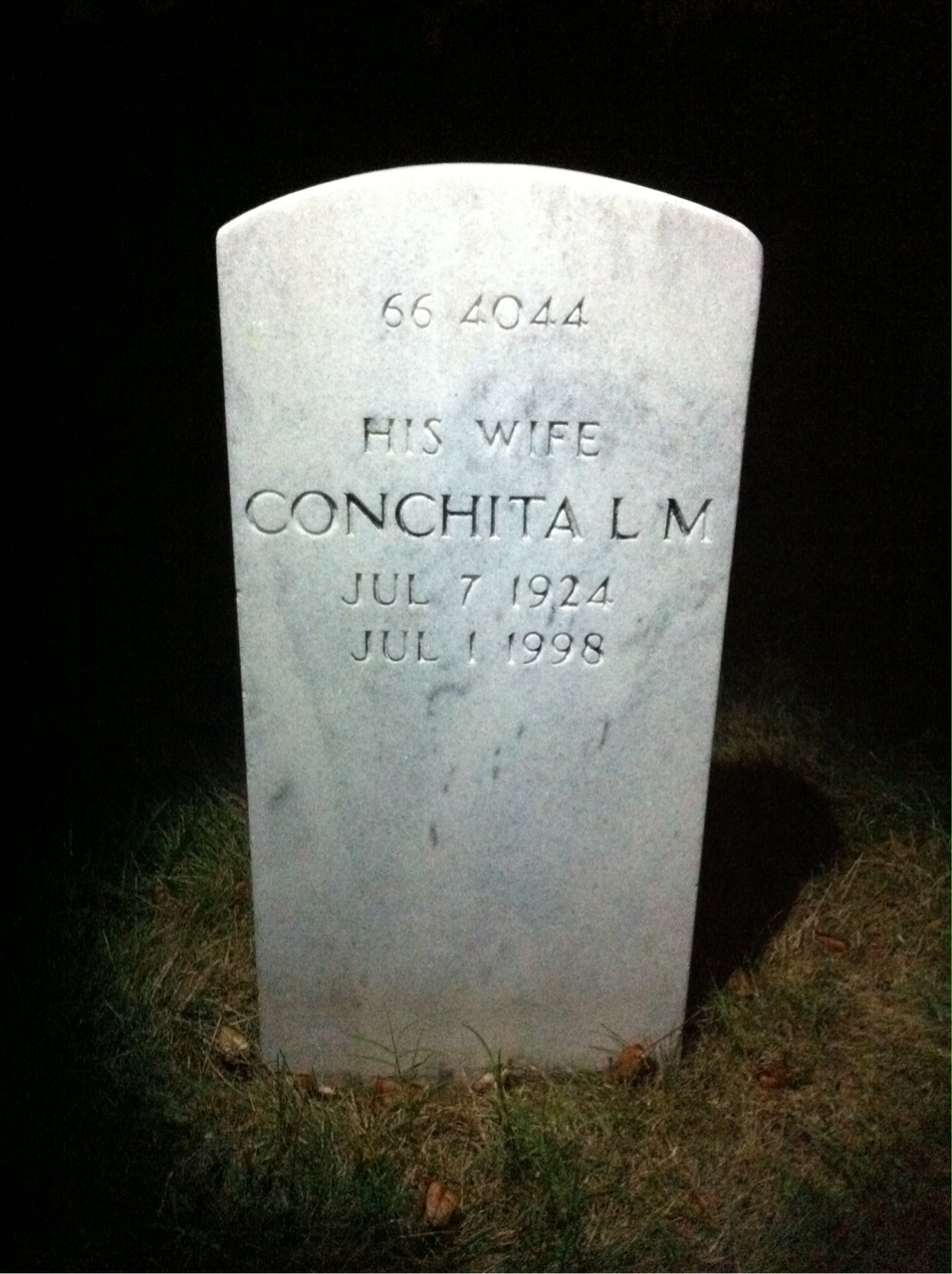 Back of headstone — William Moore