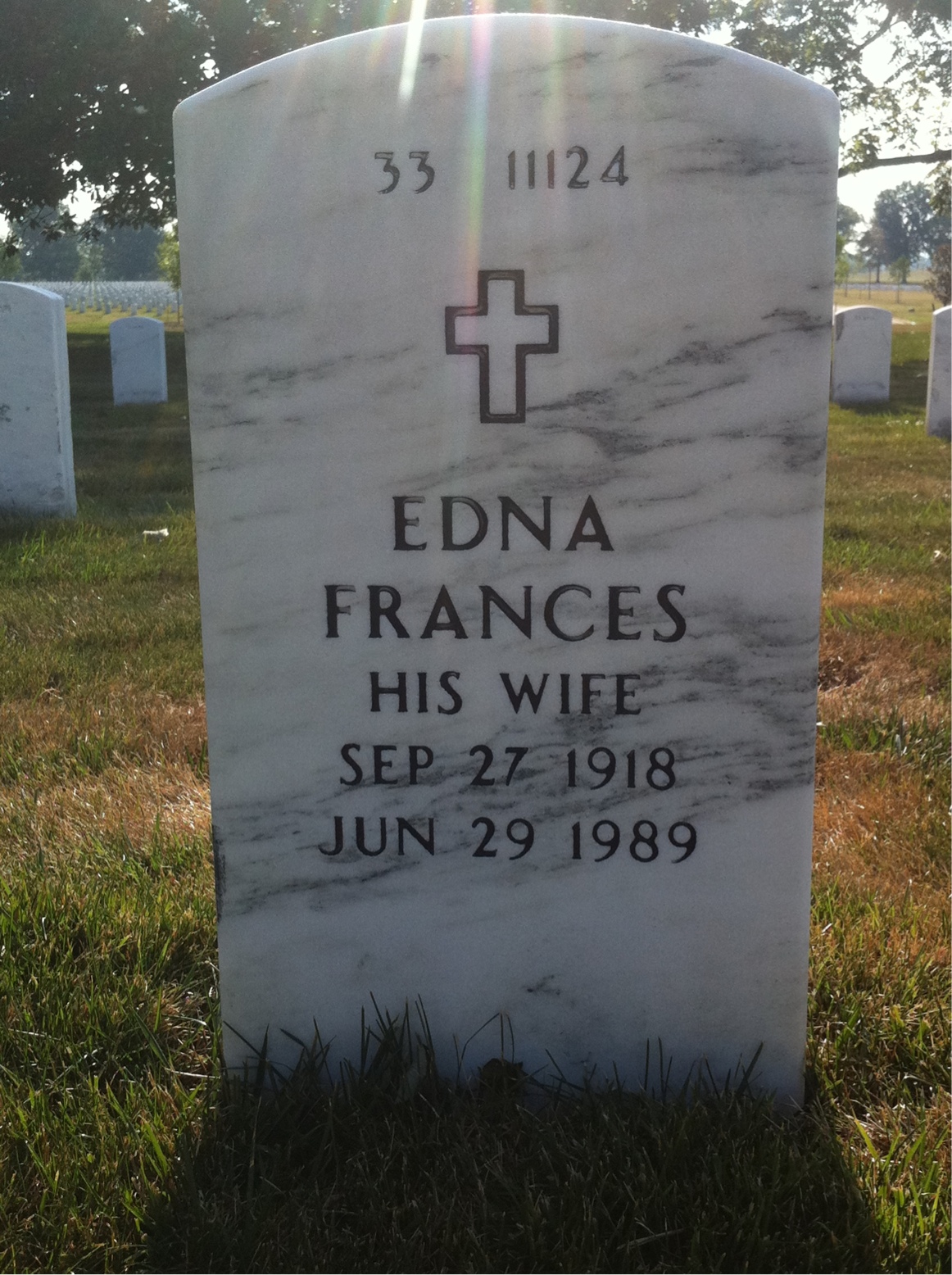 Back of headstone — Thomas Keahey