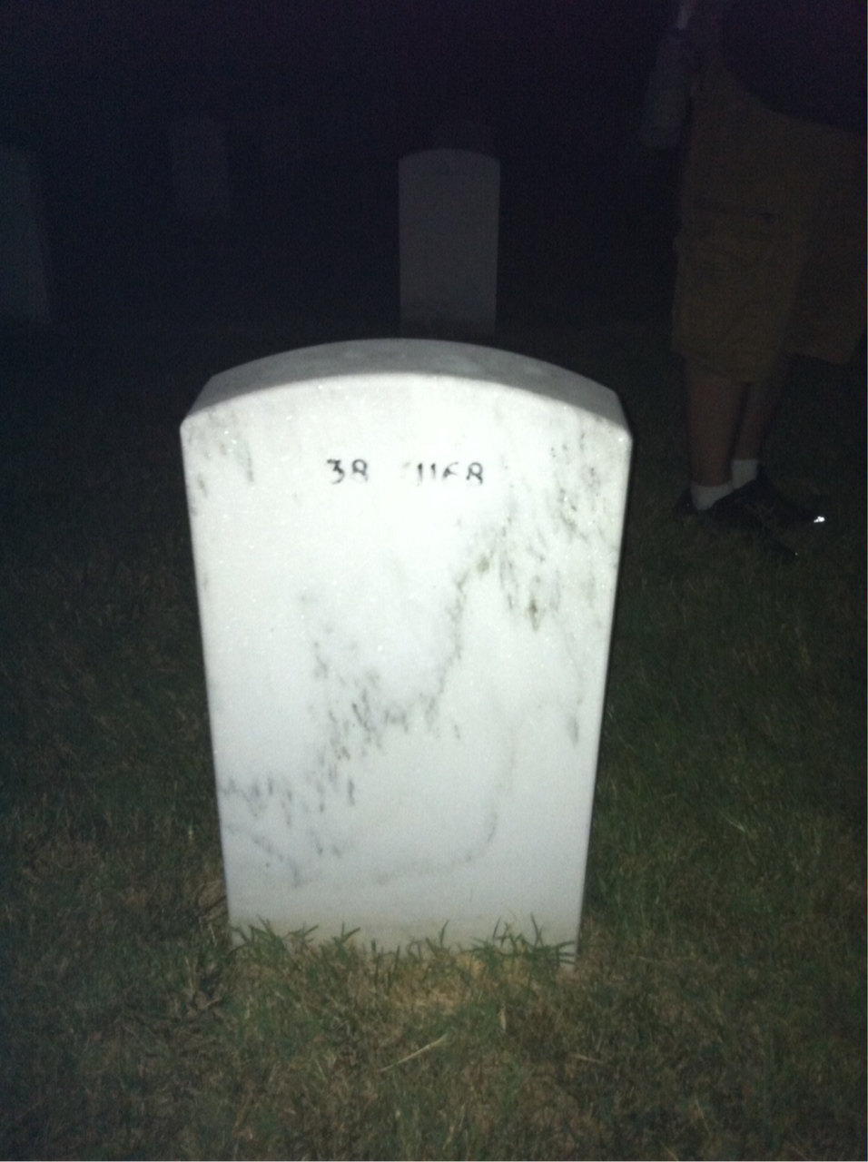 Back of headstone — Grant Carrow