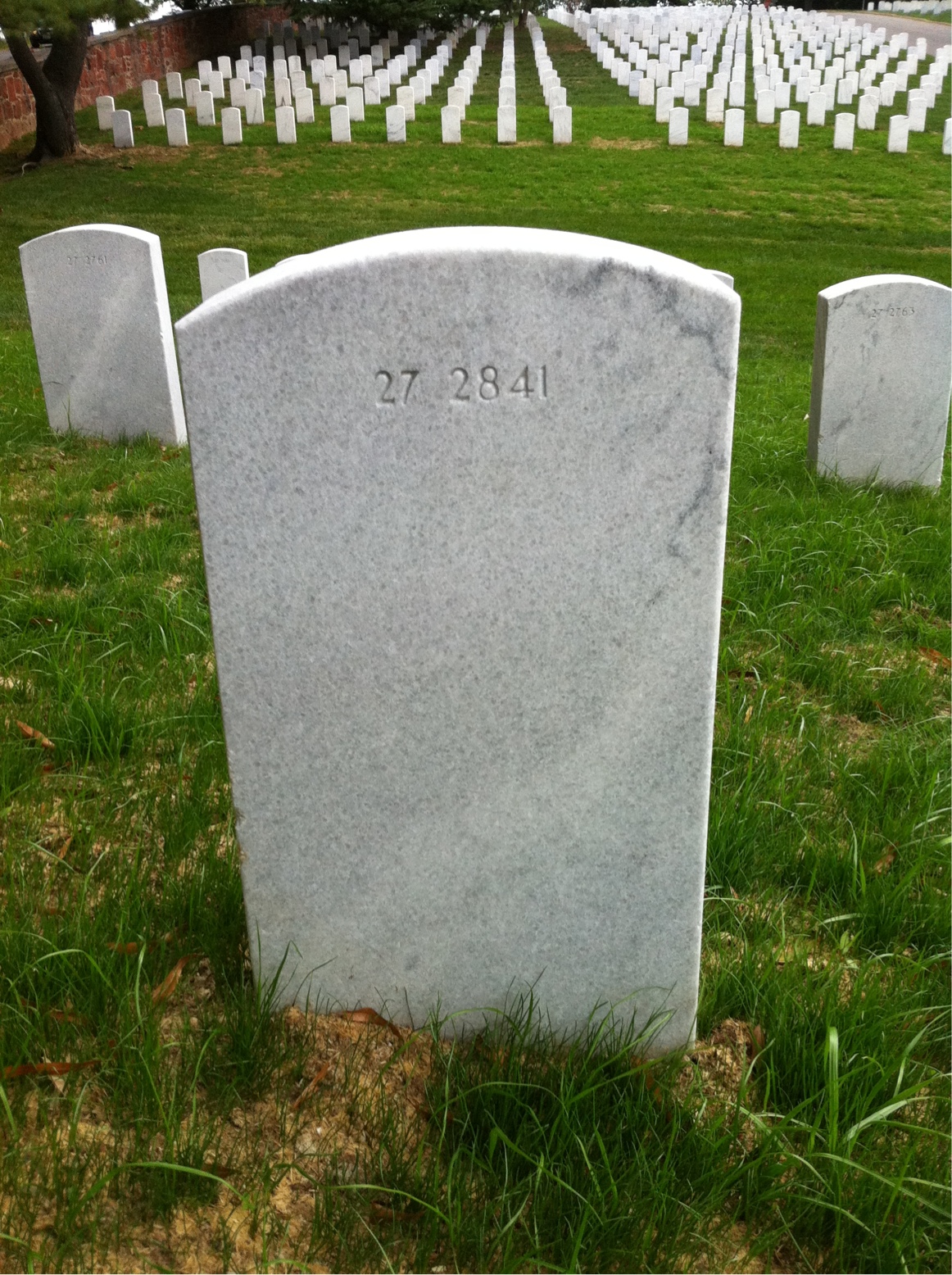 Back of headstone — Alfred Adkins