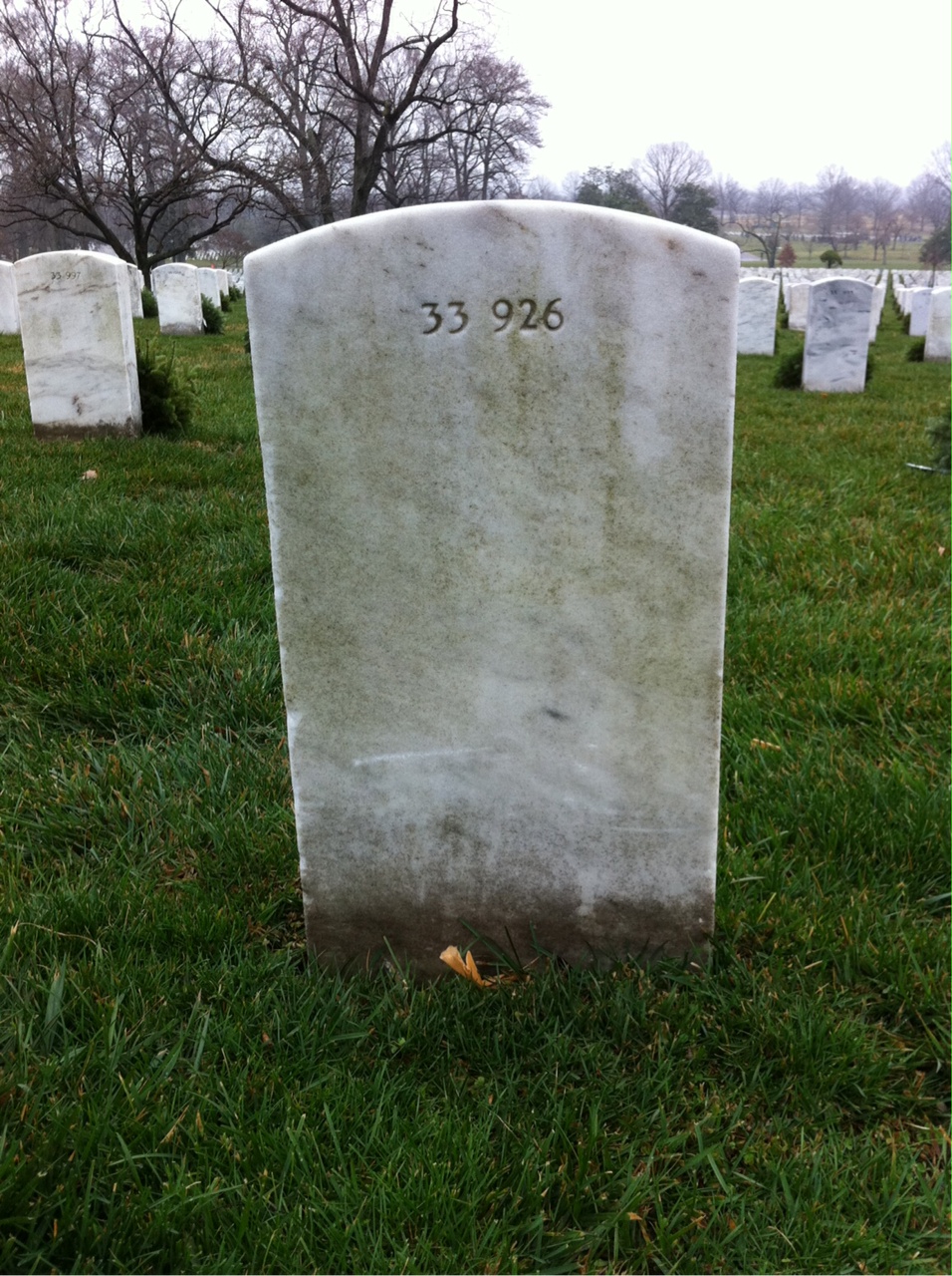 Back of headstone — Ralph Alsip