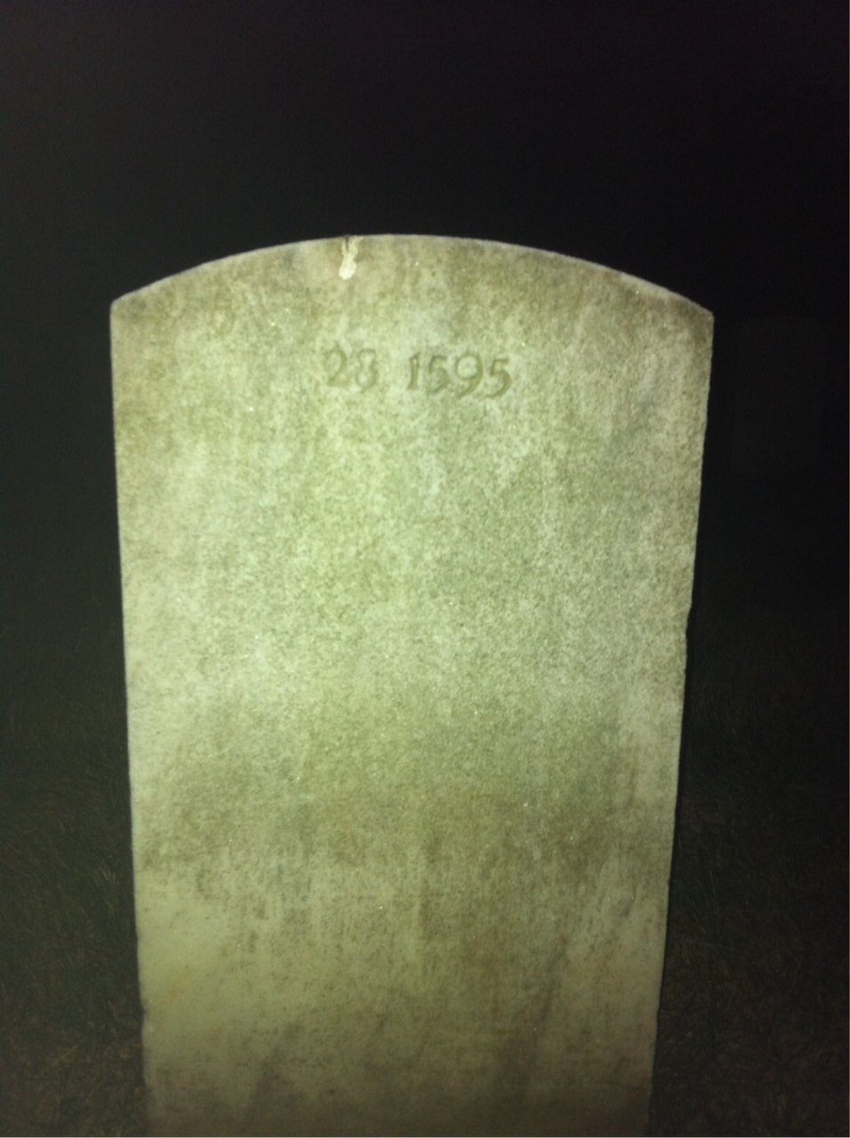 Back of headstone — Clarence Ballard