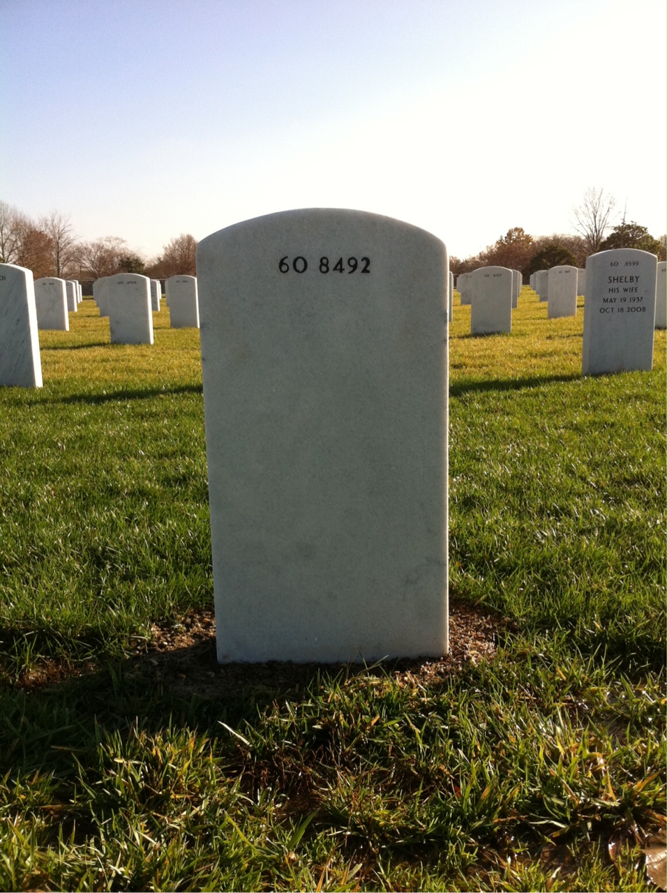 Back of headstone — Gerald Hallas