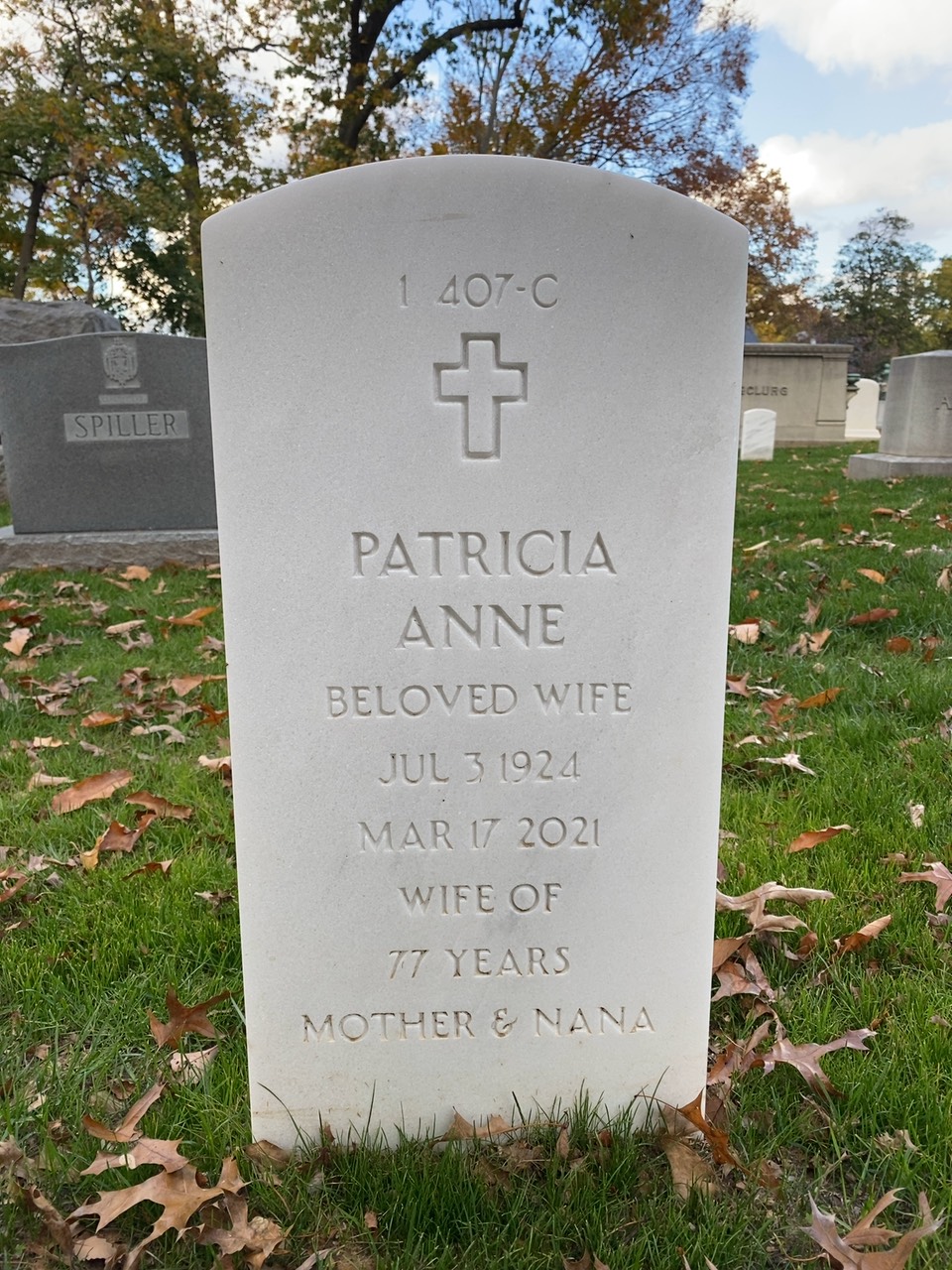 Back of headstone — Robert Apple
