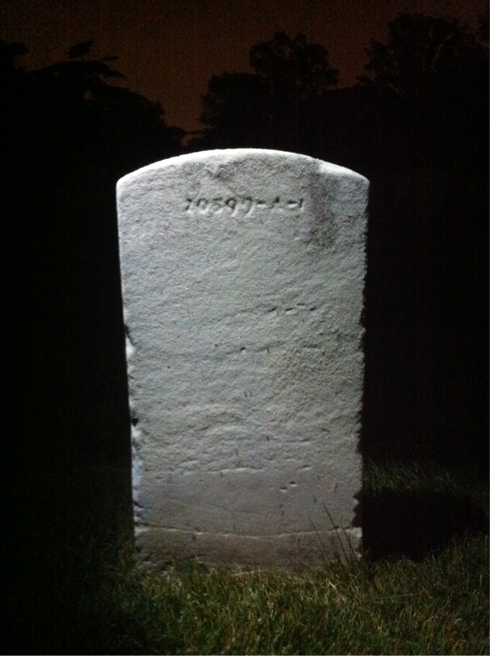 Back of headstone — Daniel Allgood