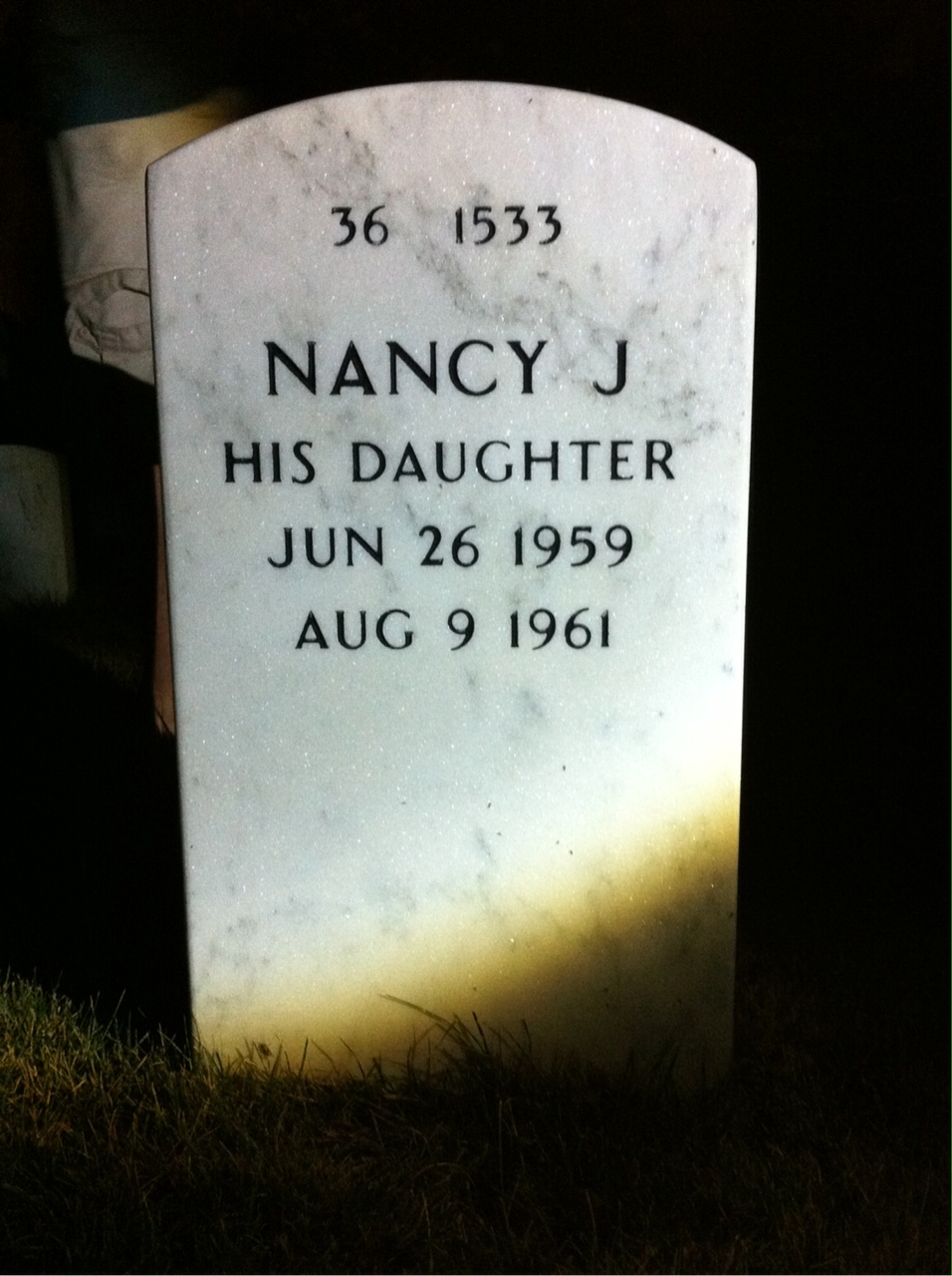 Back of headstone — John Ryan