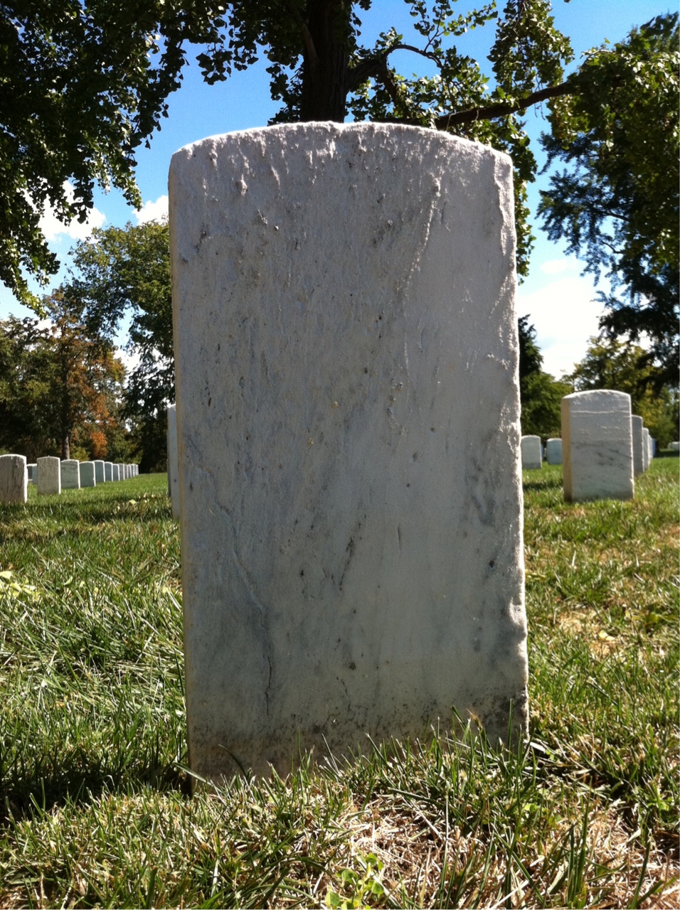 Back of headstone — Gustave Anderson