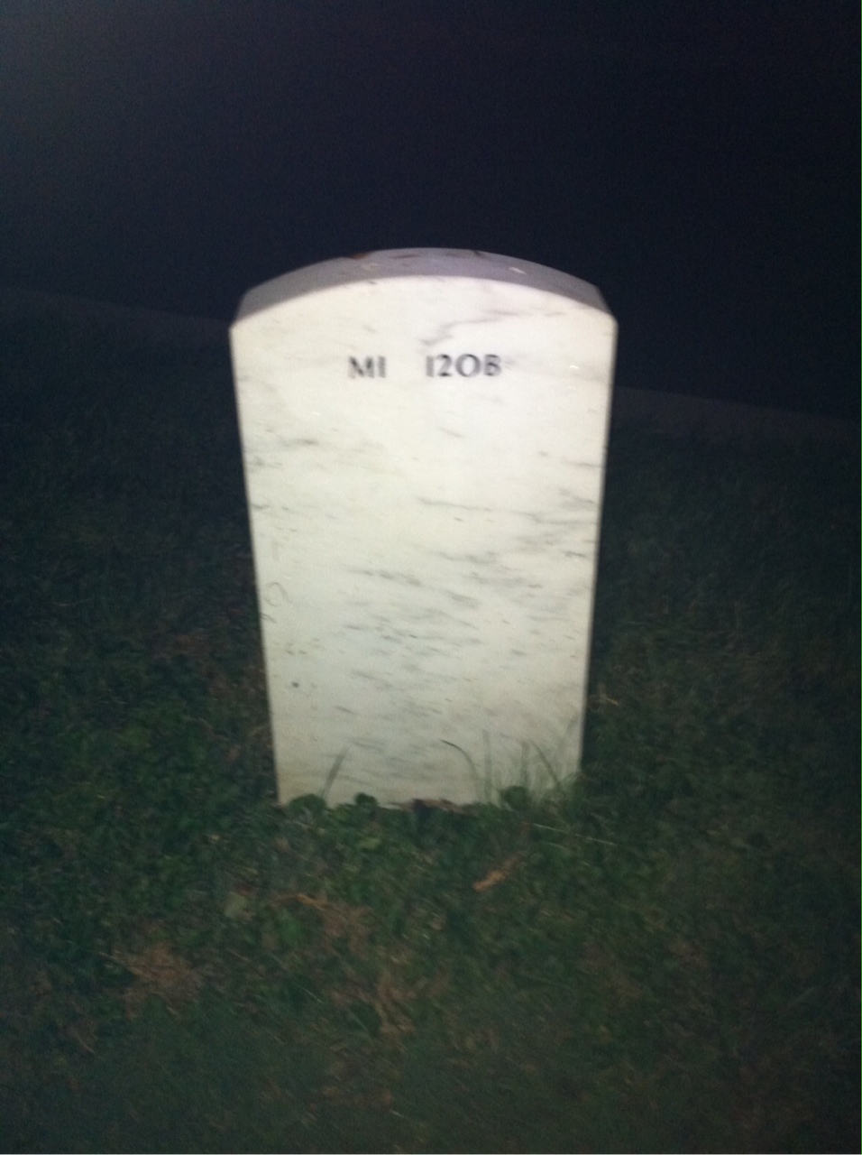Back of headstone — Franklin Blaine