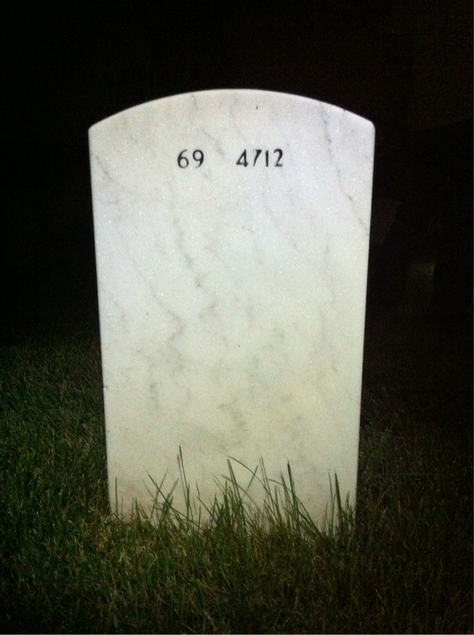 Back of headstone — James Wiley