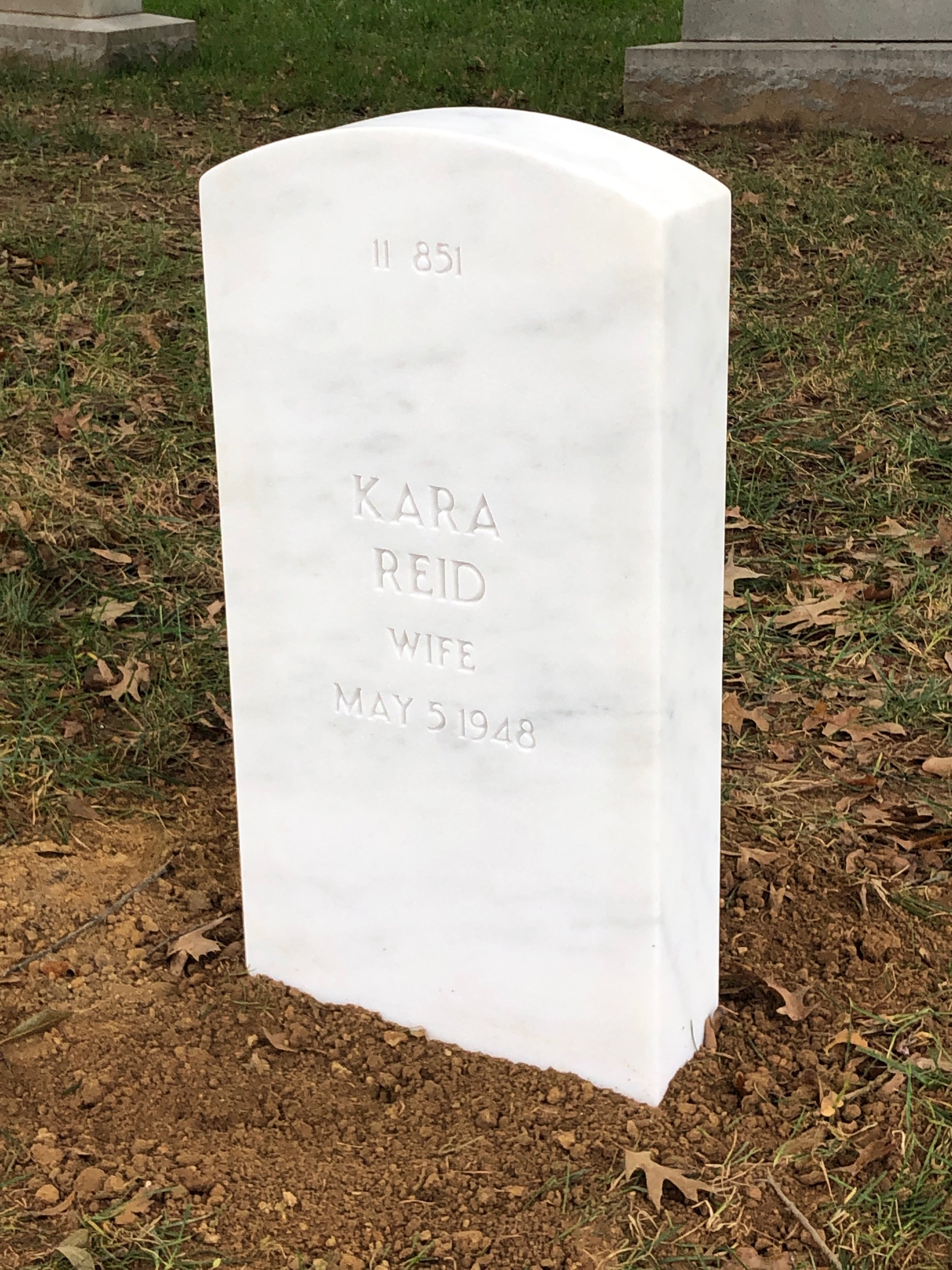 Back of headstone — Stephen Badgett
