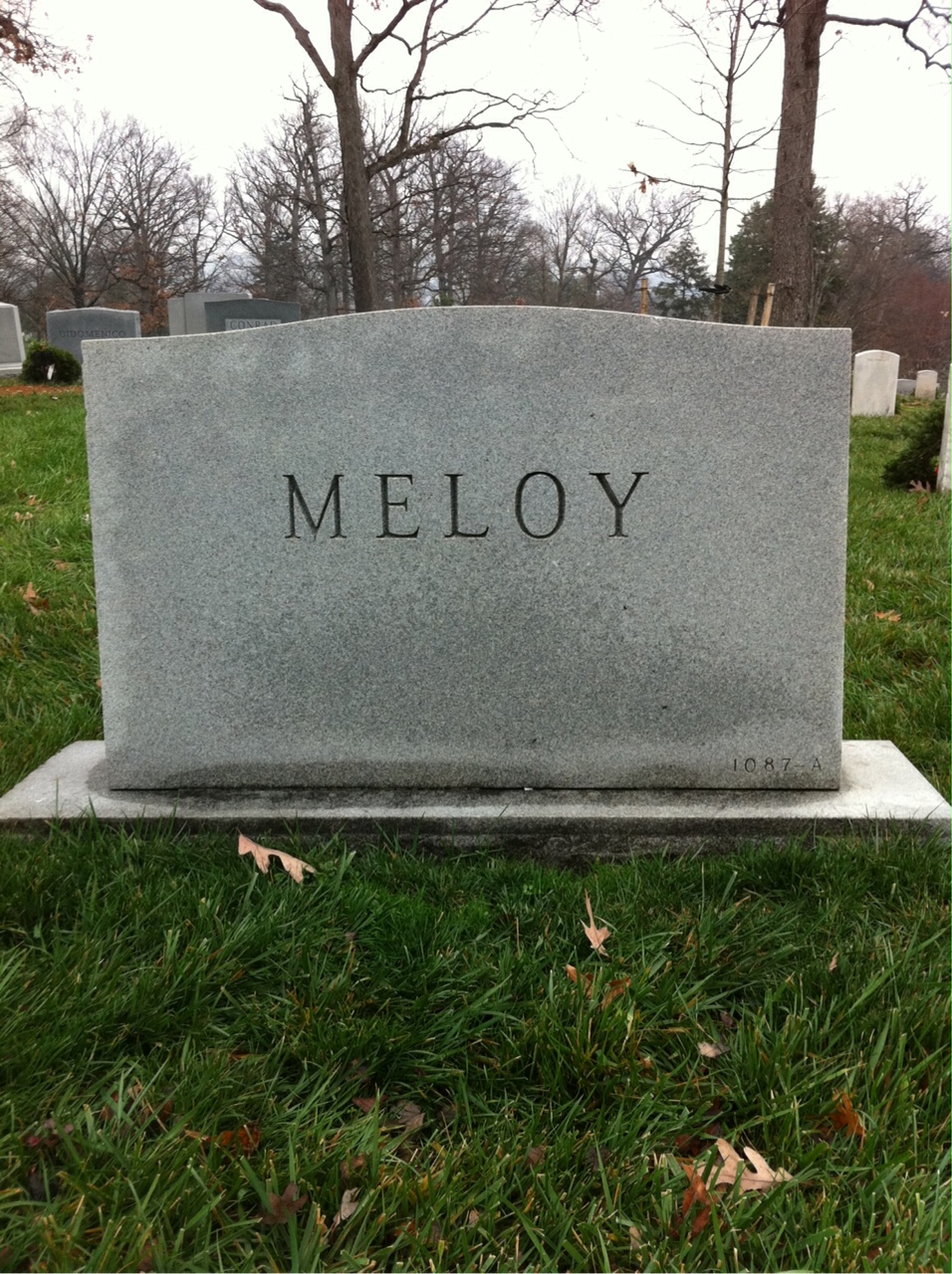 Back of headstone — Catherine Meloy