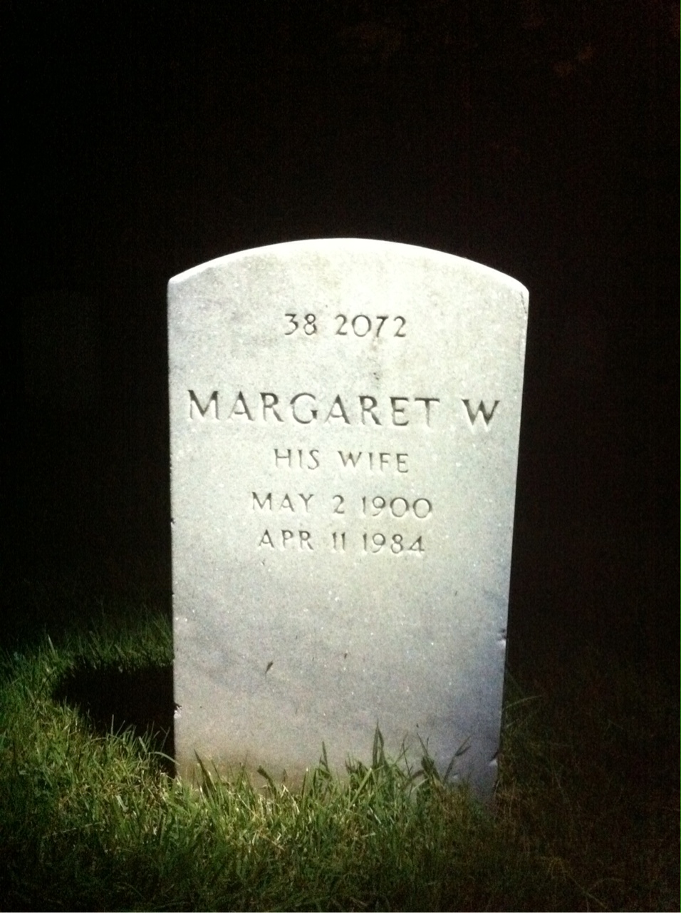 Back of headstone — Clarence Baker