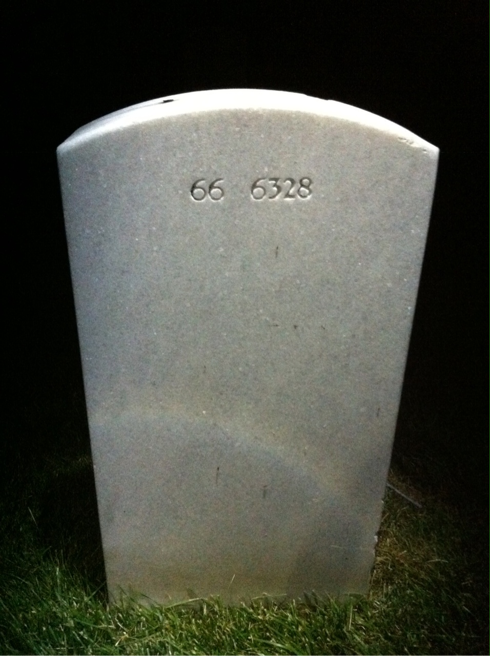 Back of headstone — Michael Allard