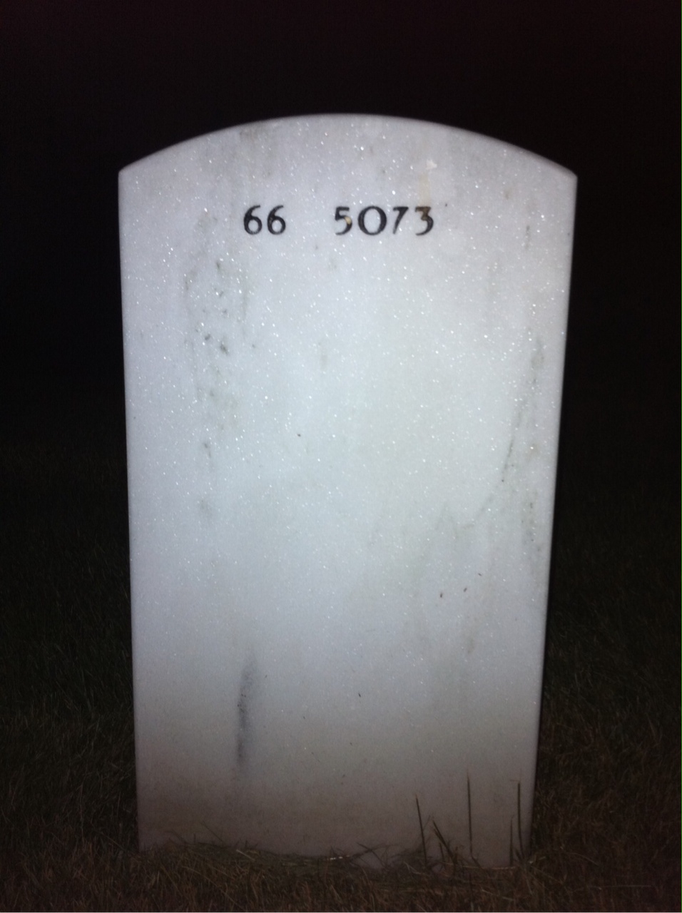 Back of headstone — James Holland