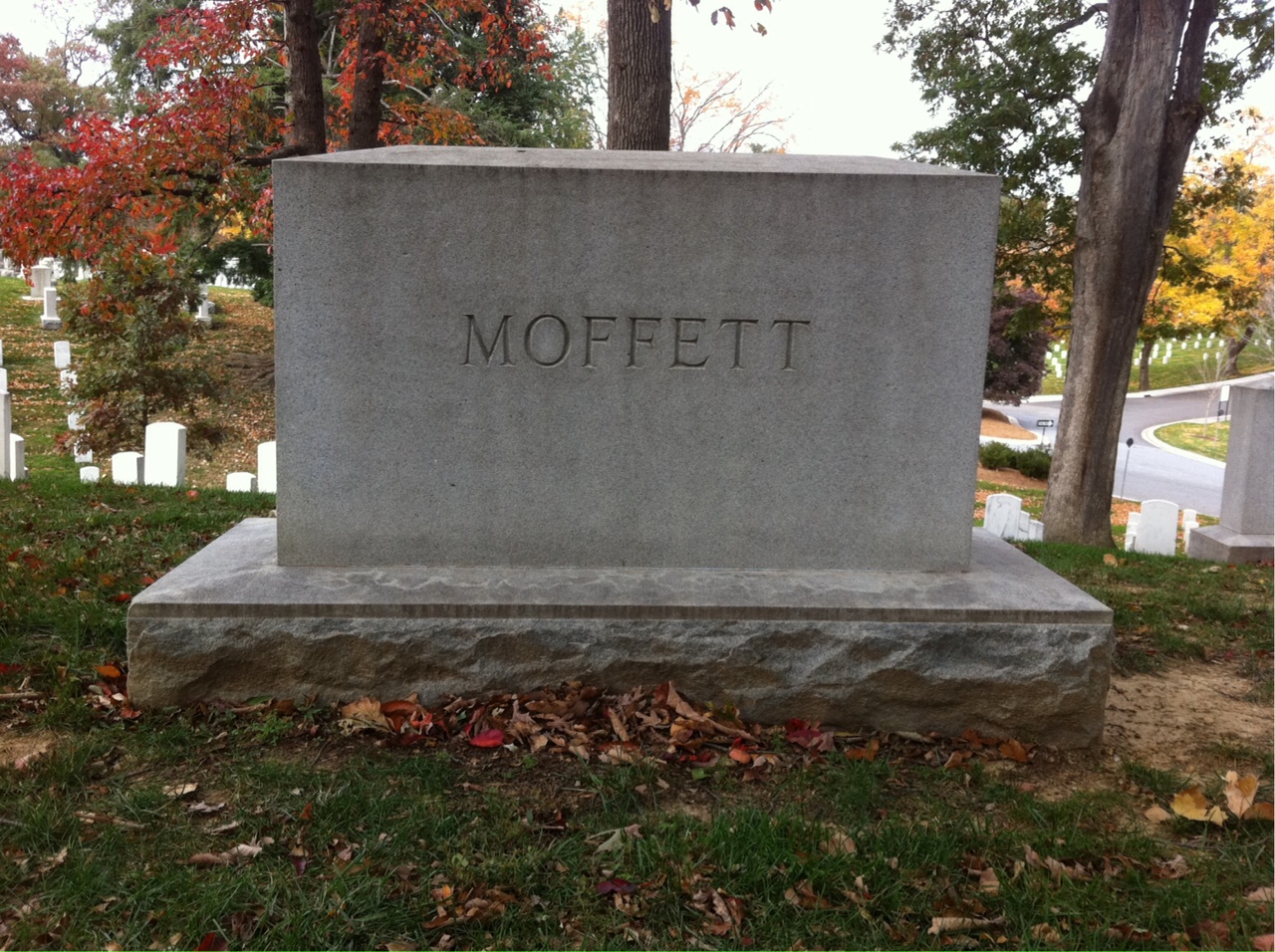 Back of headstone — Jeanette Moffett