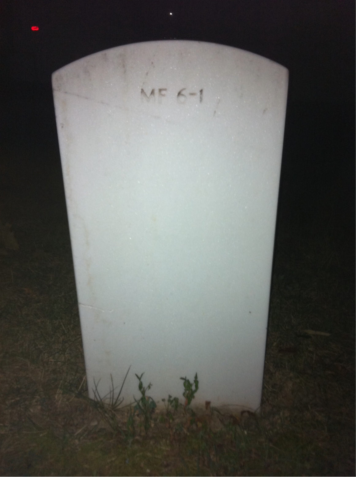 Back of headstone — Stephen Benson