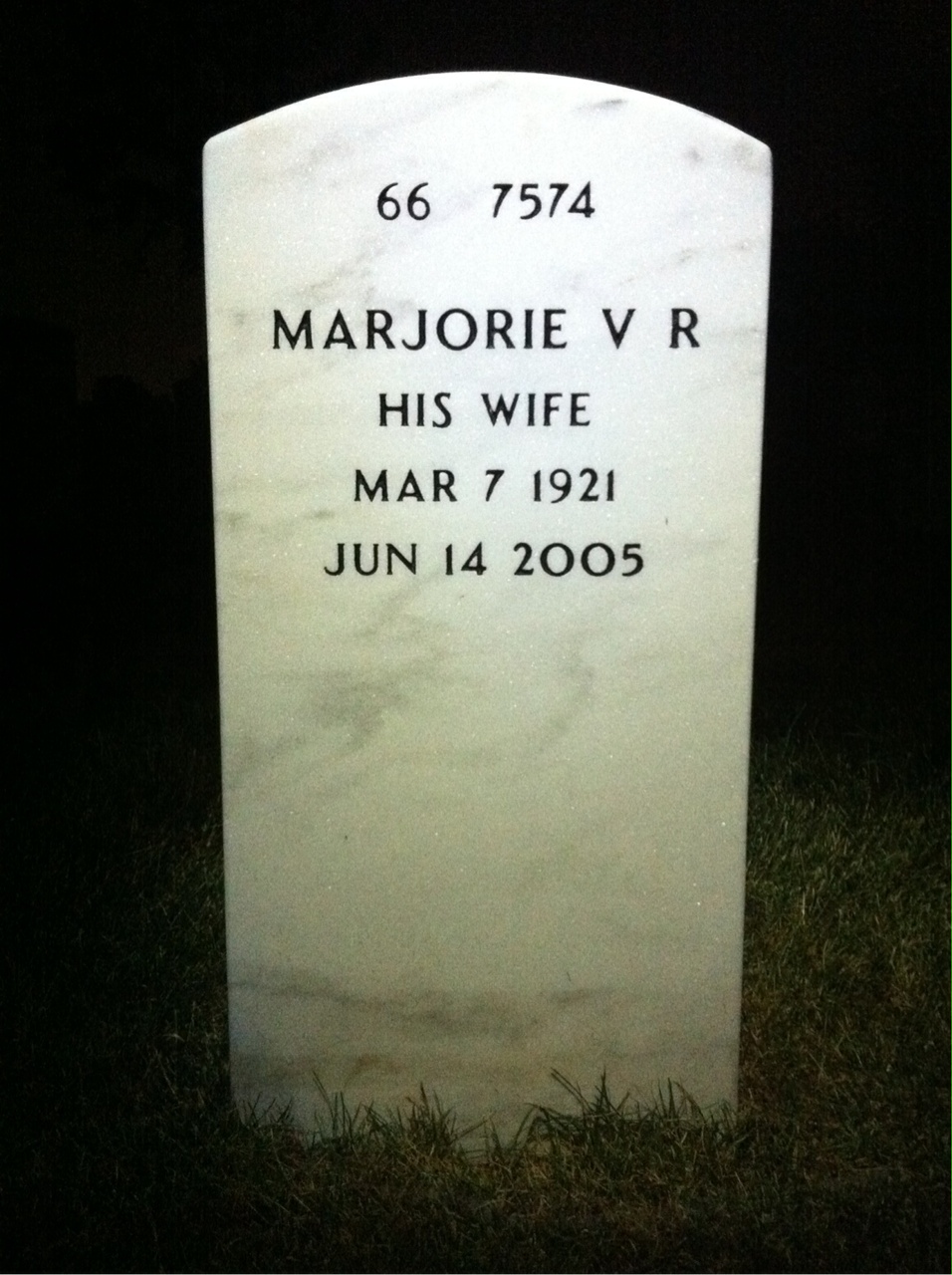 Back of headstone — William Kellogg