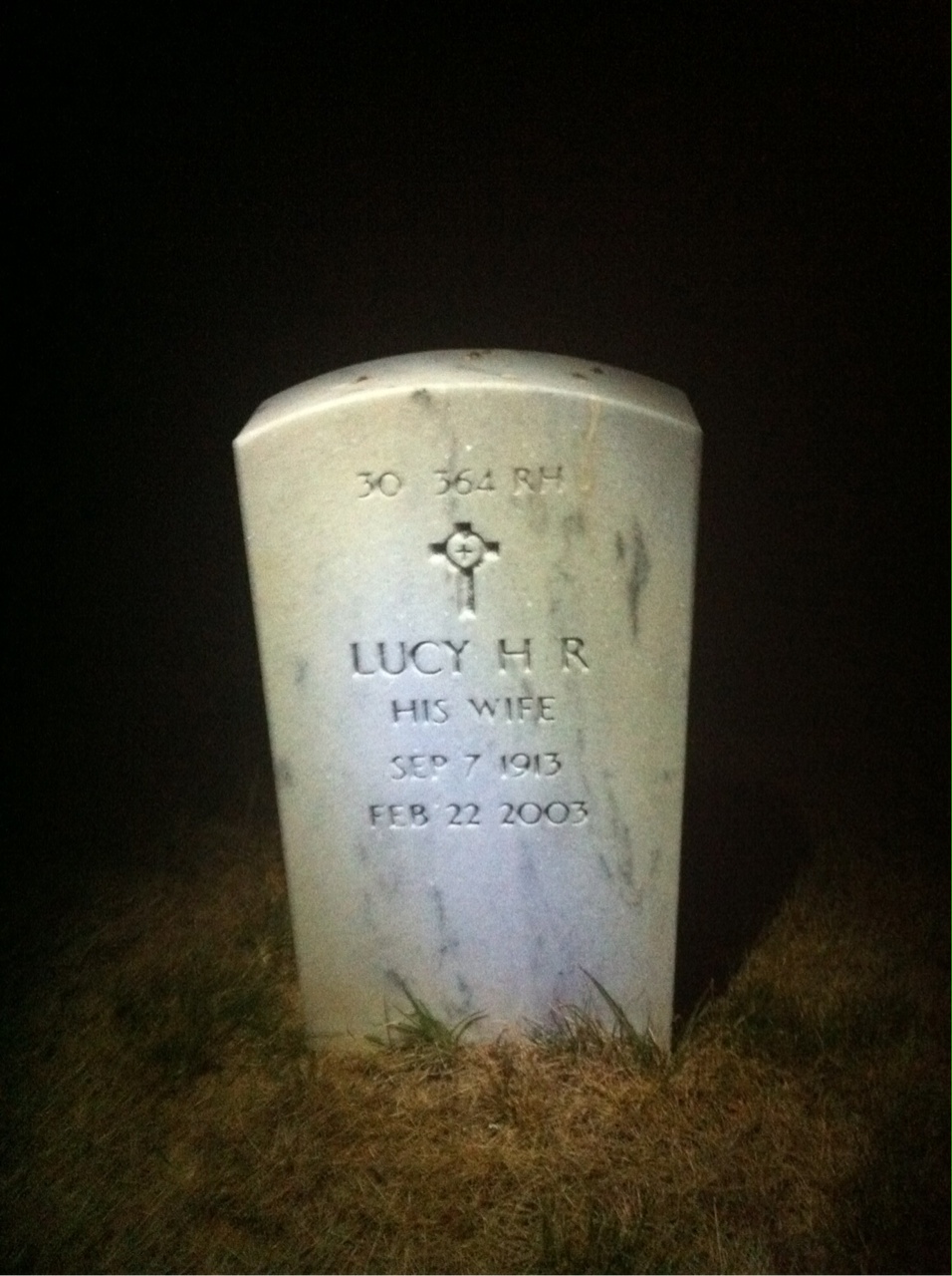 Back of headstone — Robert Lee Jackson