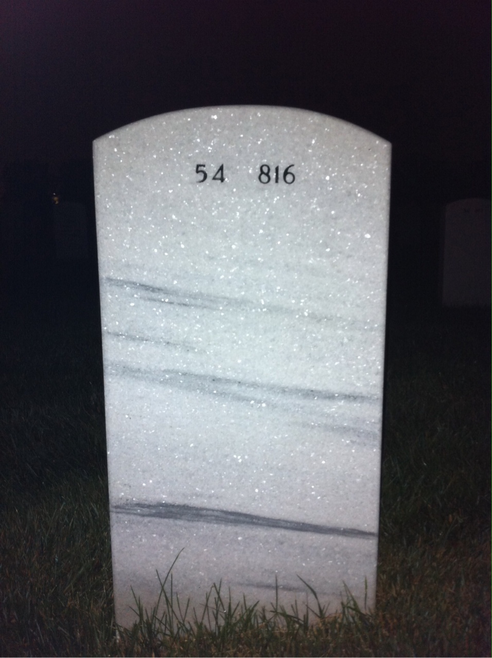 Back of headstone — Garland Yeatts