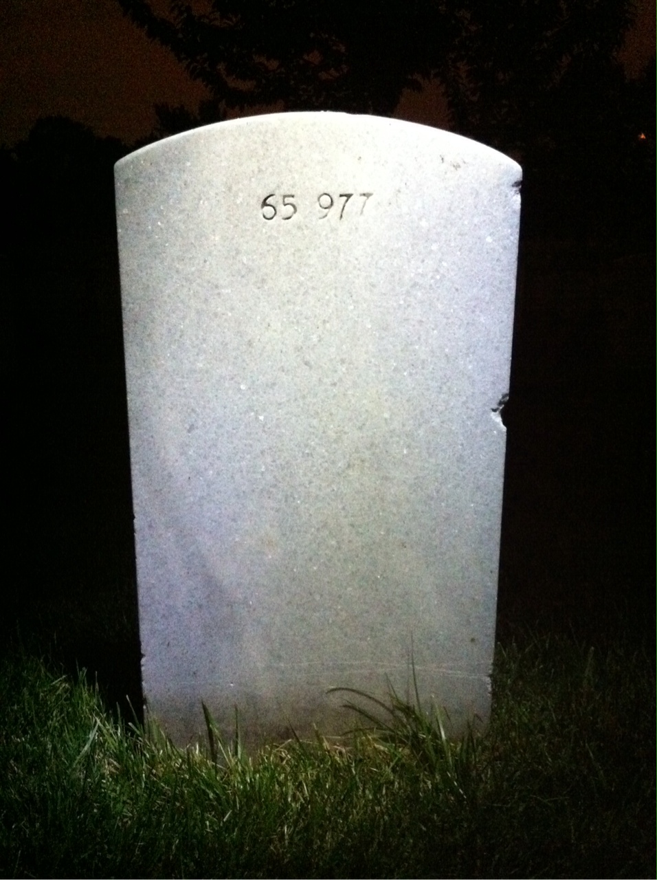 Back of headstone — Warren Garfield Clements