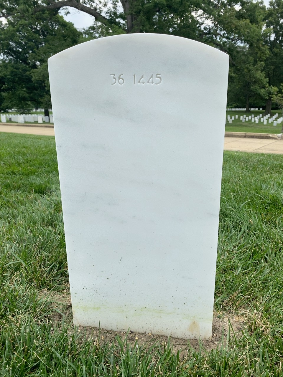 Back of headstone — Wesley Joseph Riker