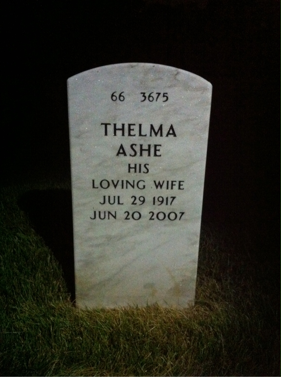 Back of headstone — Ralph Hart