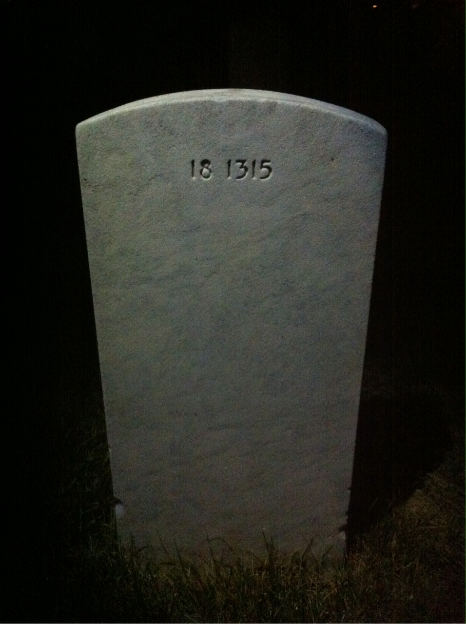 Back of headstone — James Mcneill
