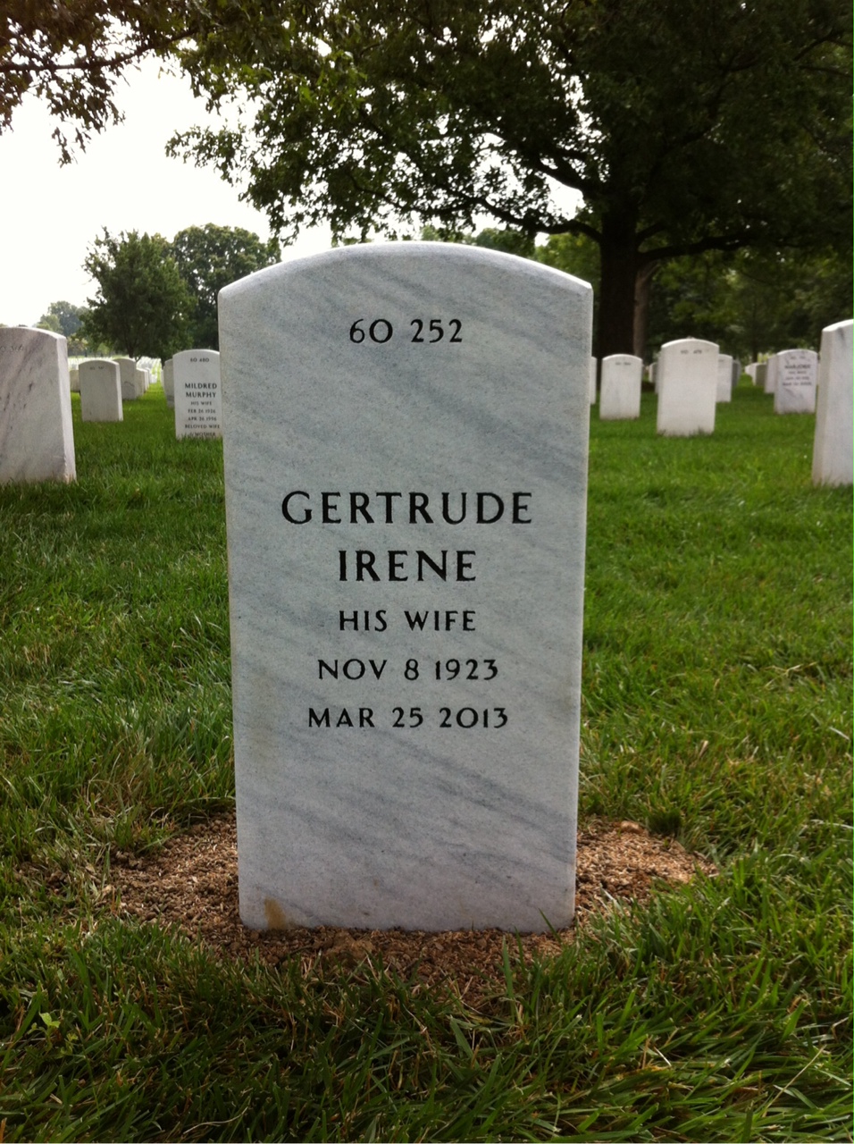 Back of headstone — Nicholas Baker