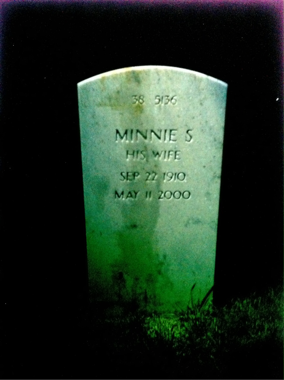 Back of headstone — Heyward Braddock