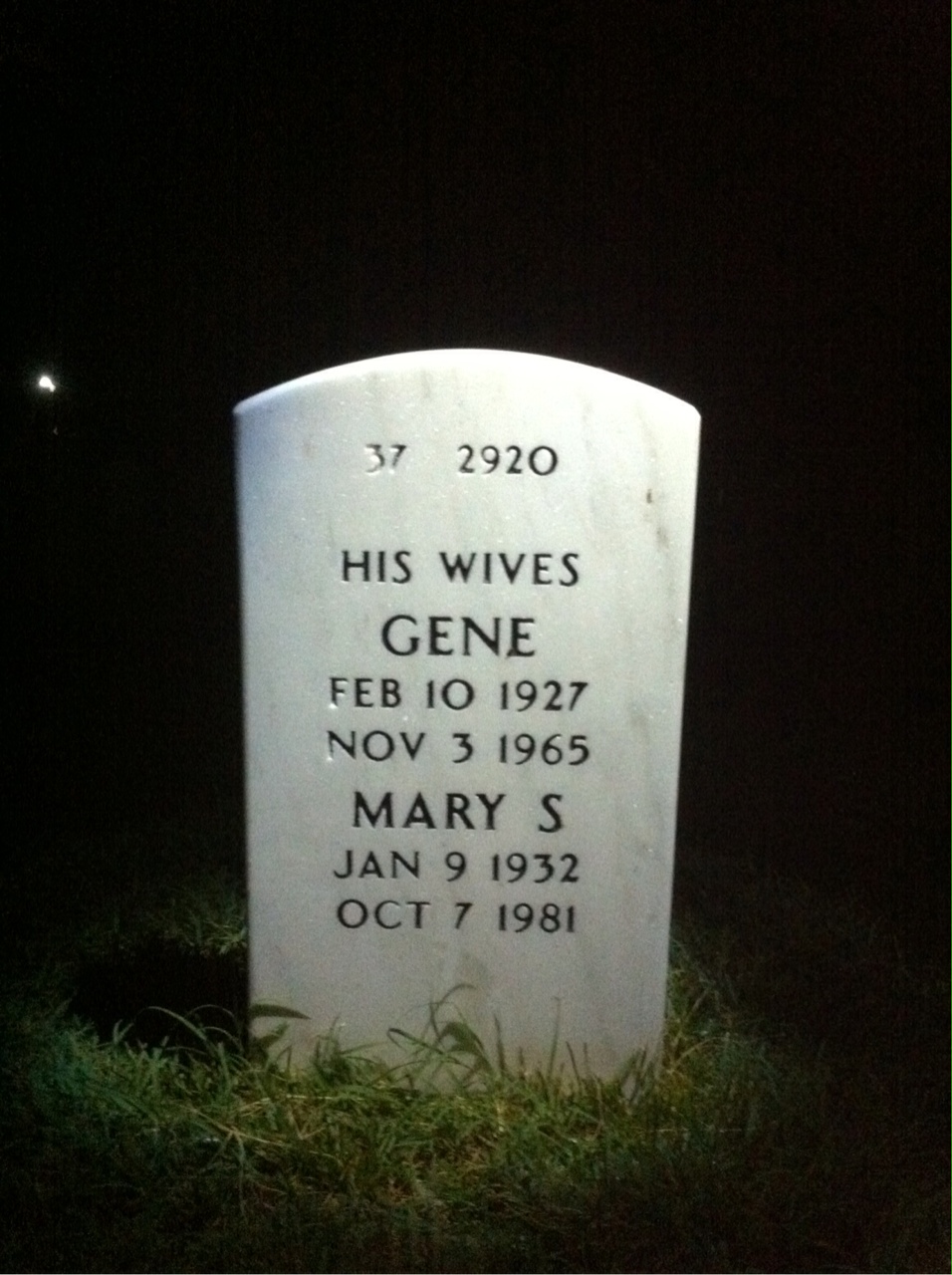 Back of headstone — John Kilroe