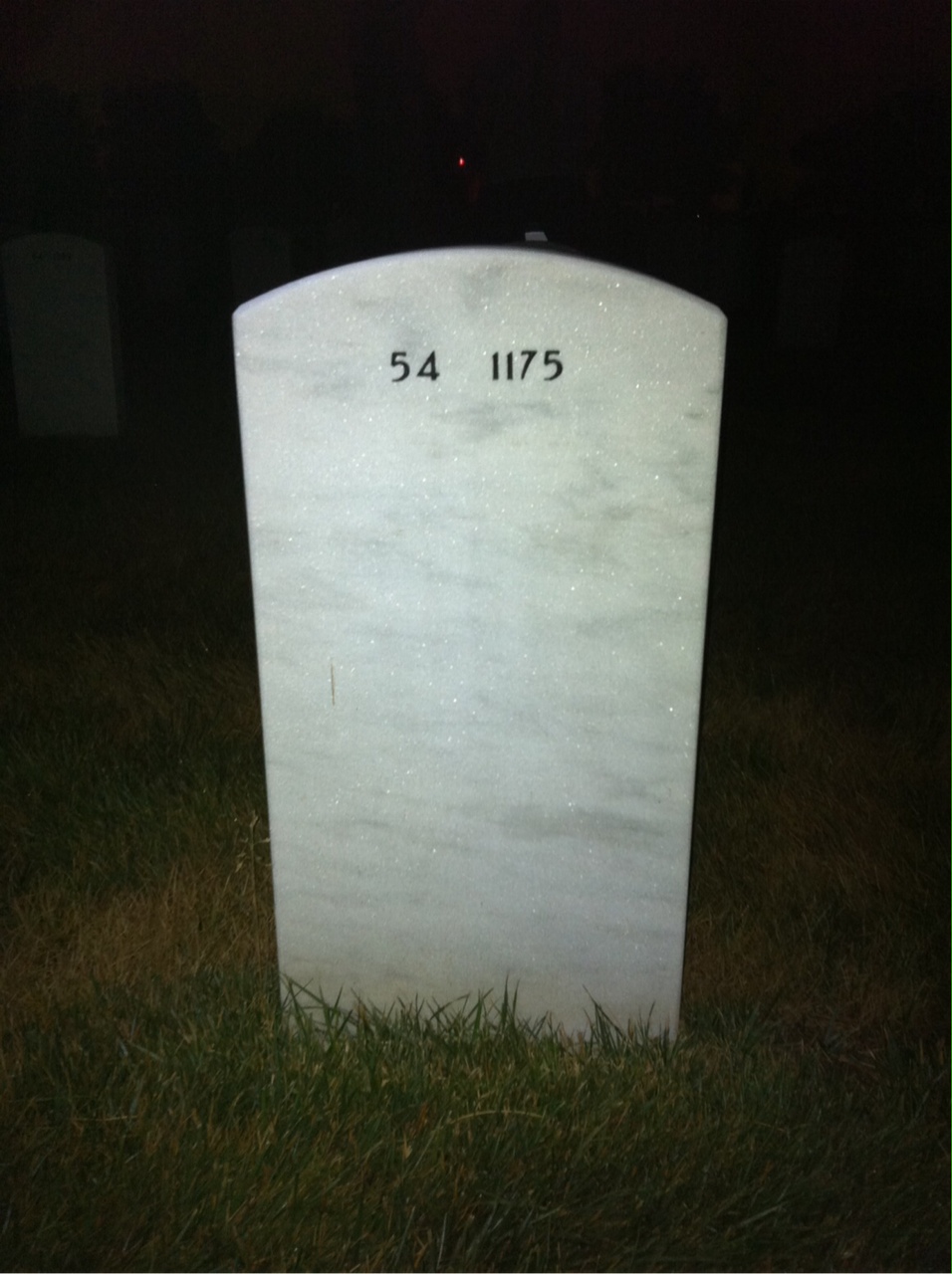 Back of headstone — Russell Marable