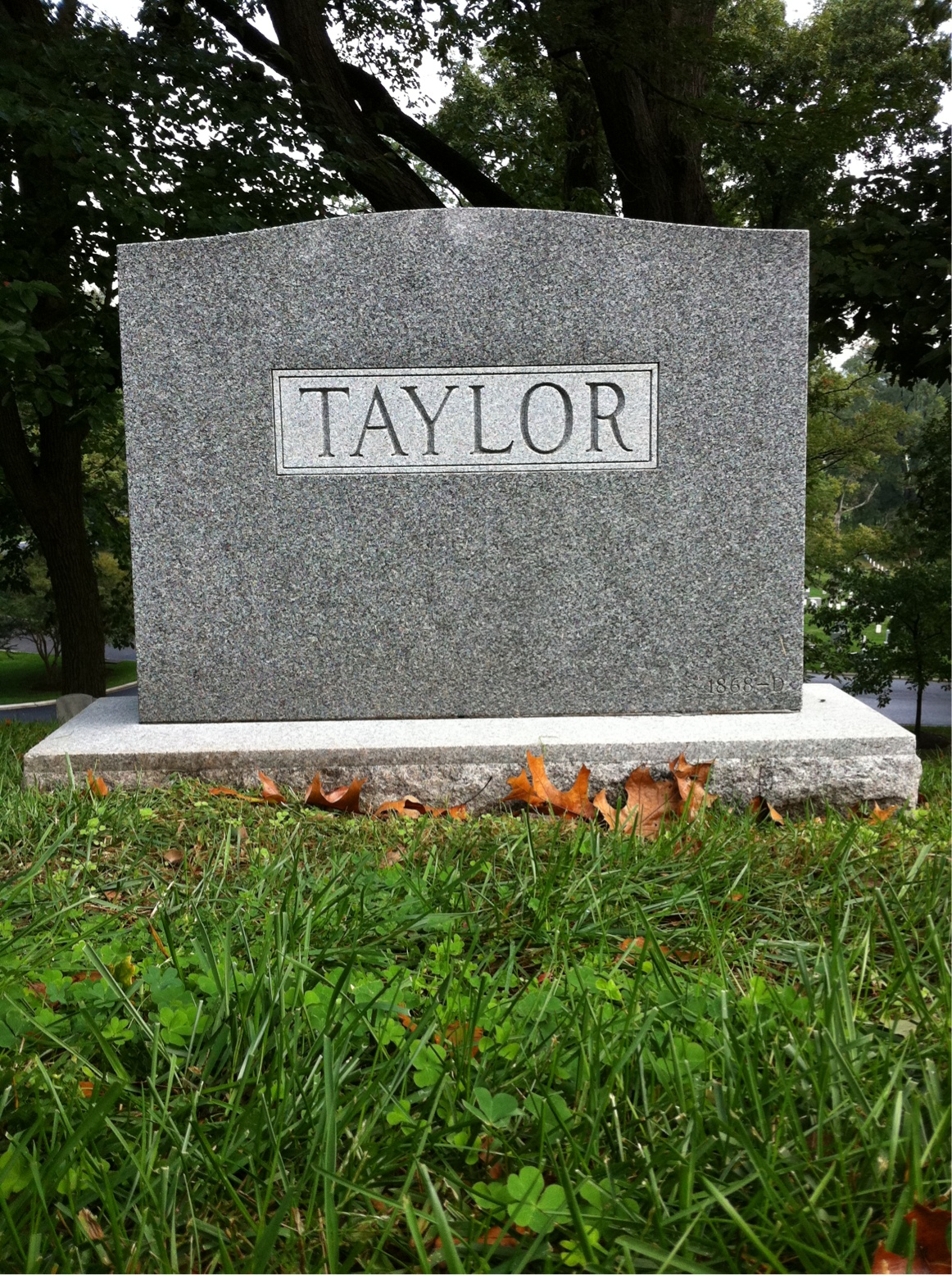 Back of headstone — Ennis Taylor