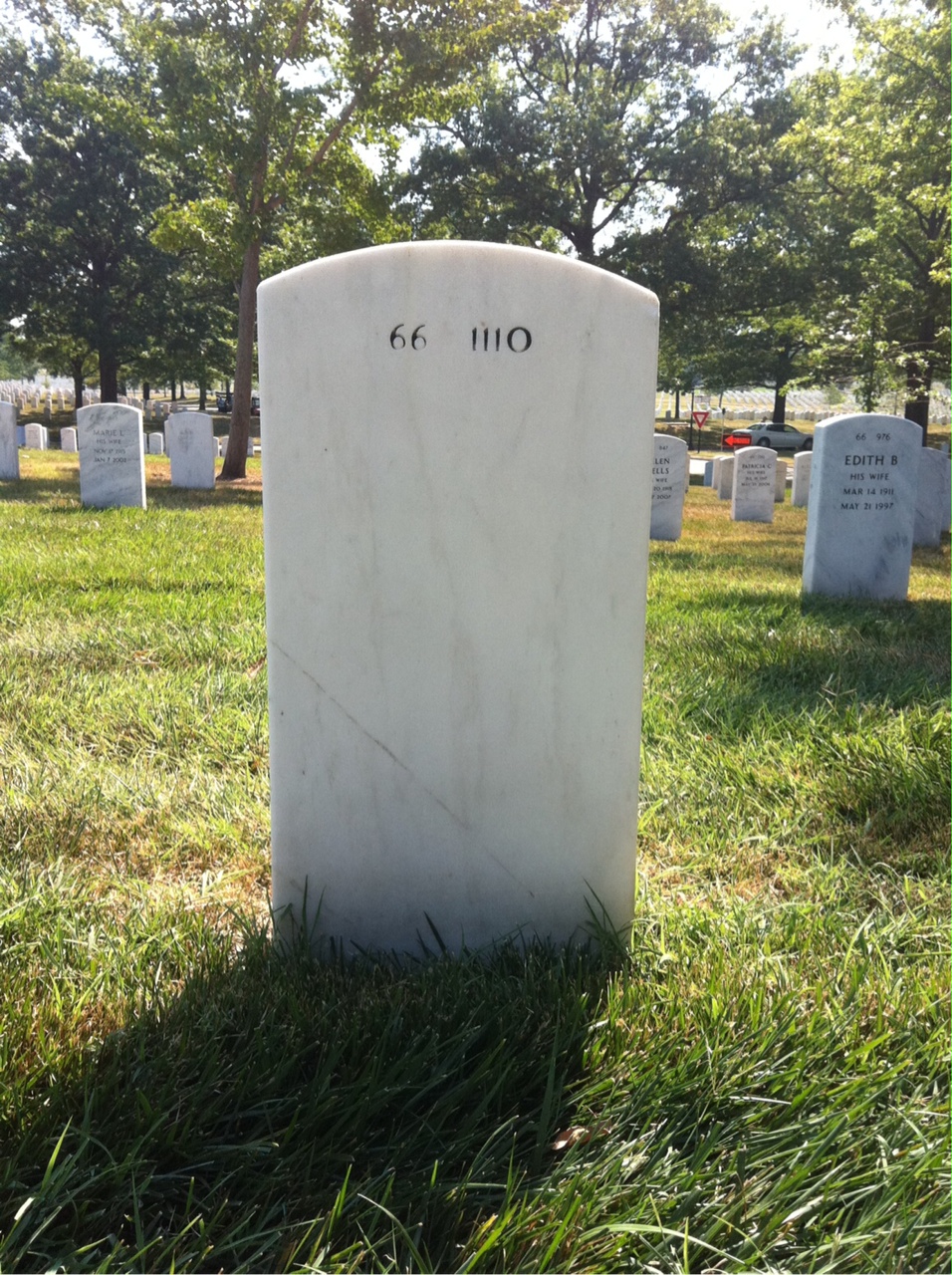 Back of headstone — Eulis Lancaster