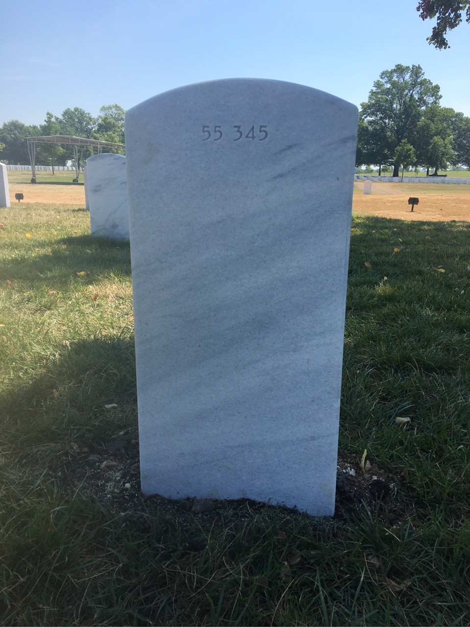 Back of headstone — William Earl Griffin