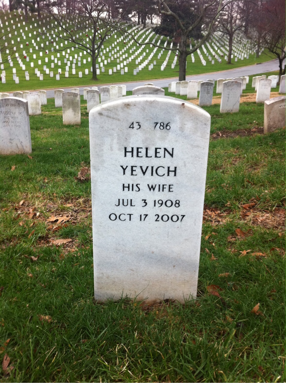 Back of headstone — Alex Klopatch