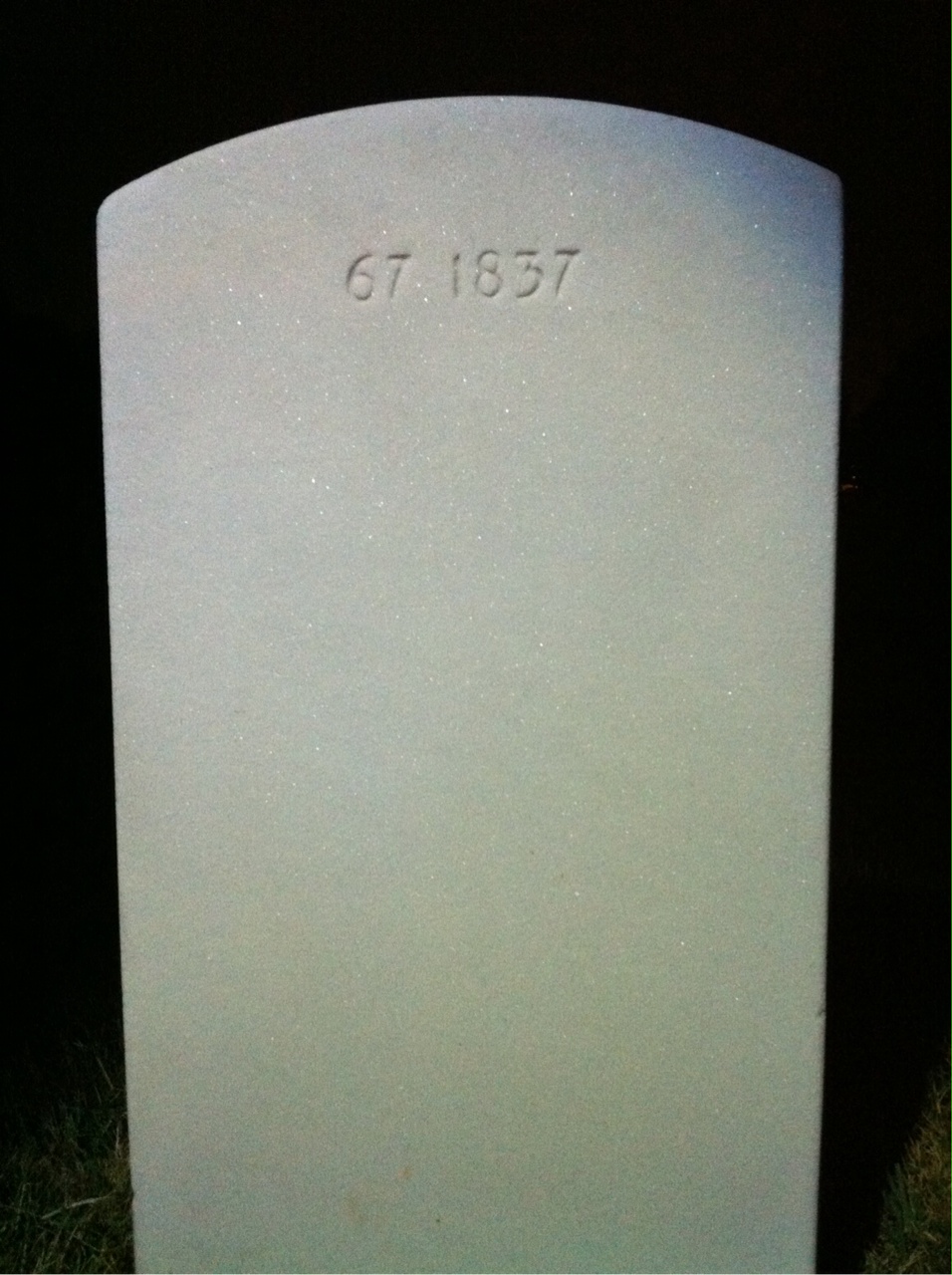 Back of headstone — Thomas Howard Thoureen