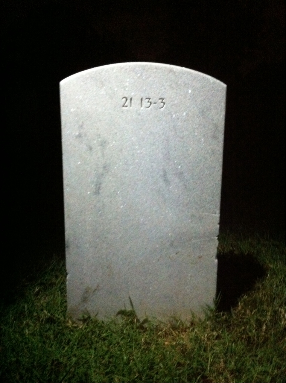 Back of headstone — Julia Minno