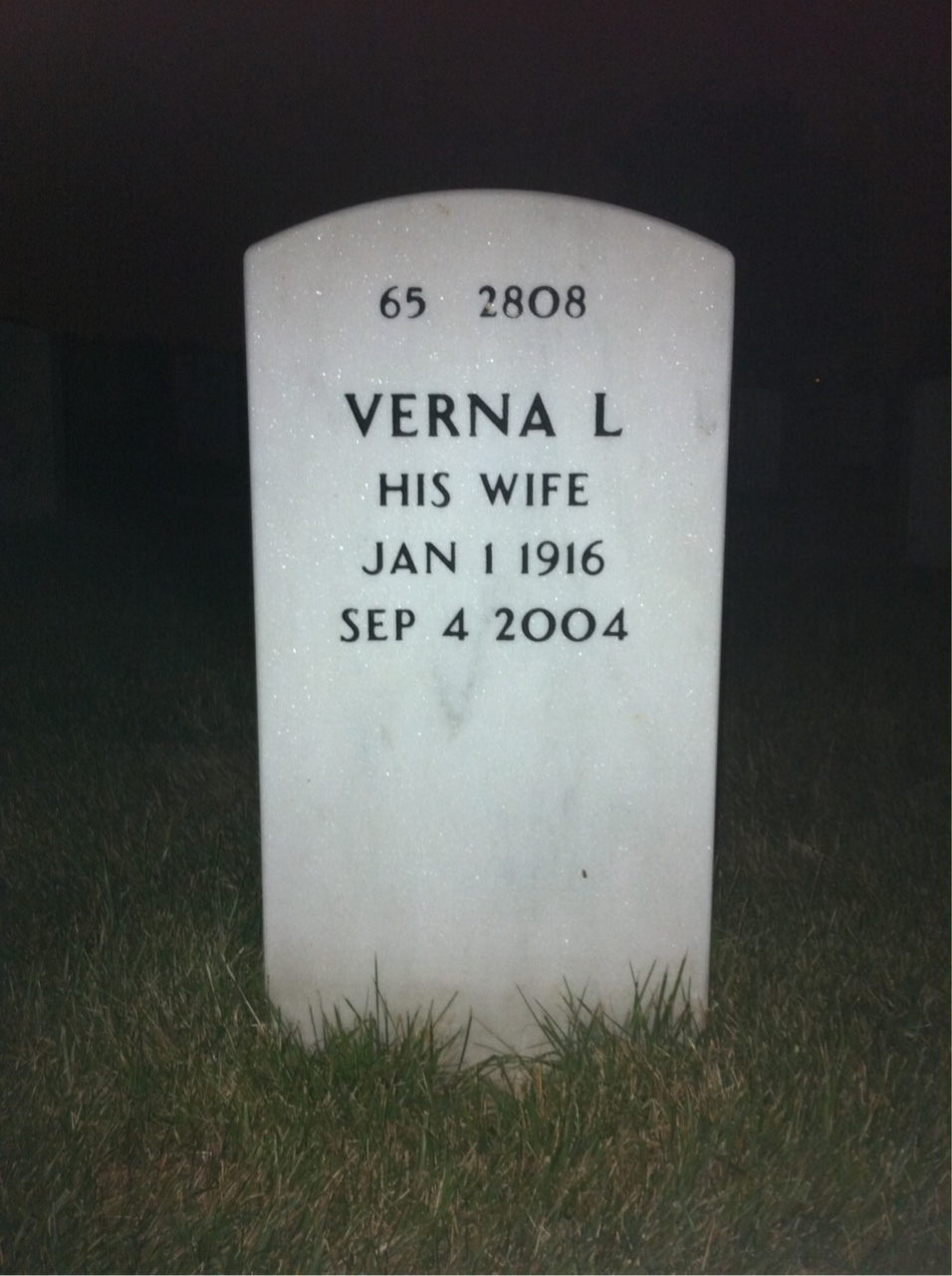 Back of headstone — George Shearin