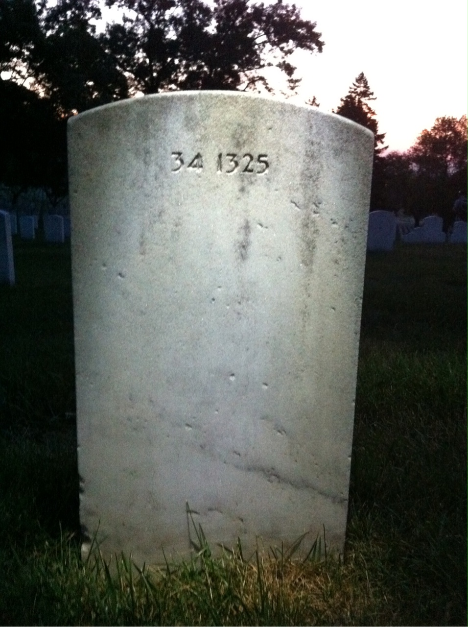 Back of headstone — Daniel Murphy