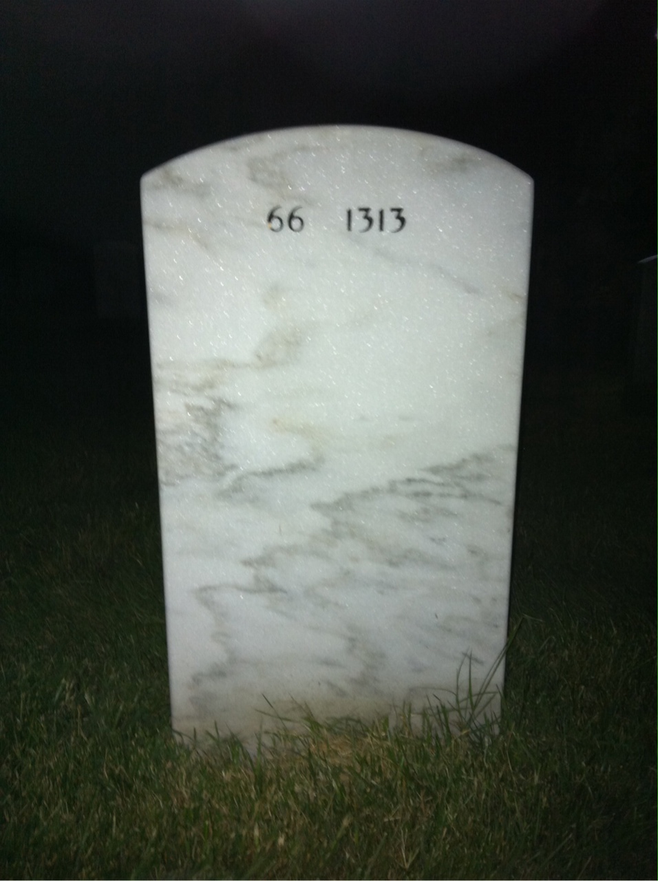 Back of headstone — Jon Shelton